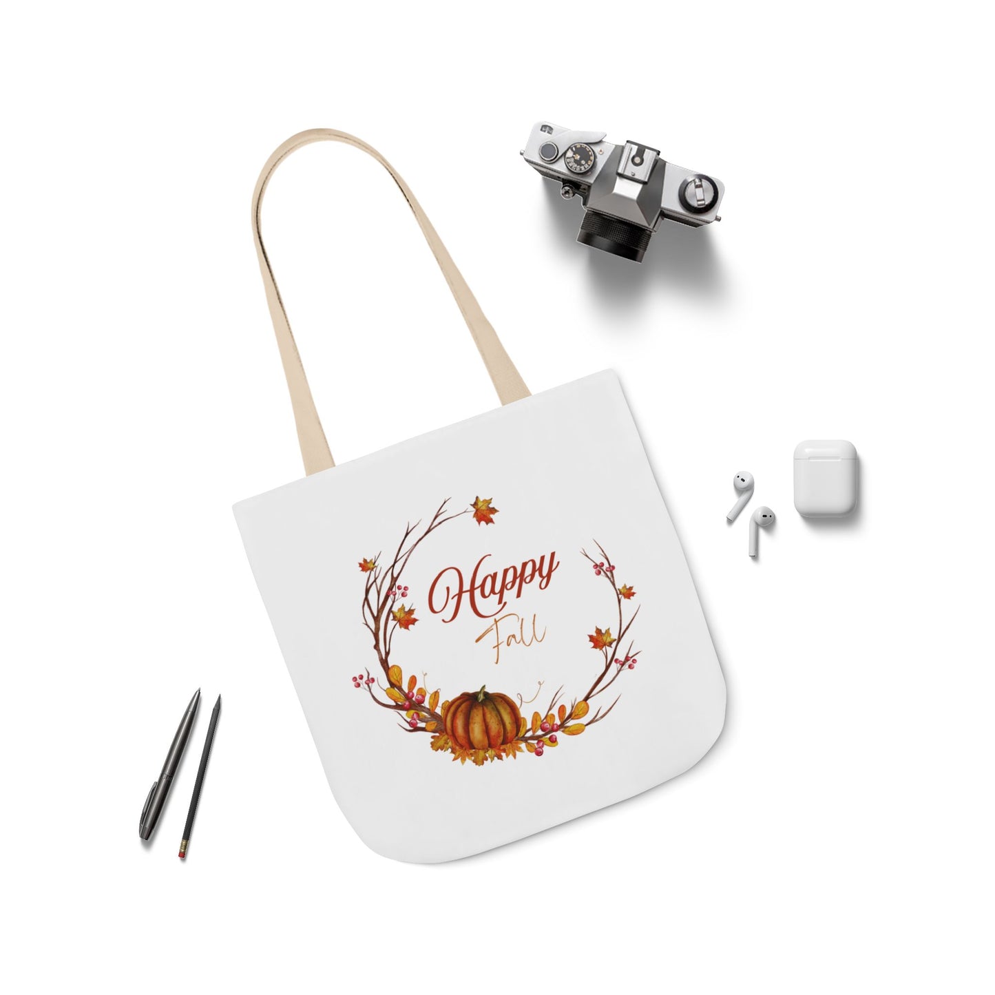 Happy Fall Tote Bag - Perfect for Book Lovers & Indie Authors