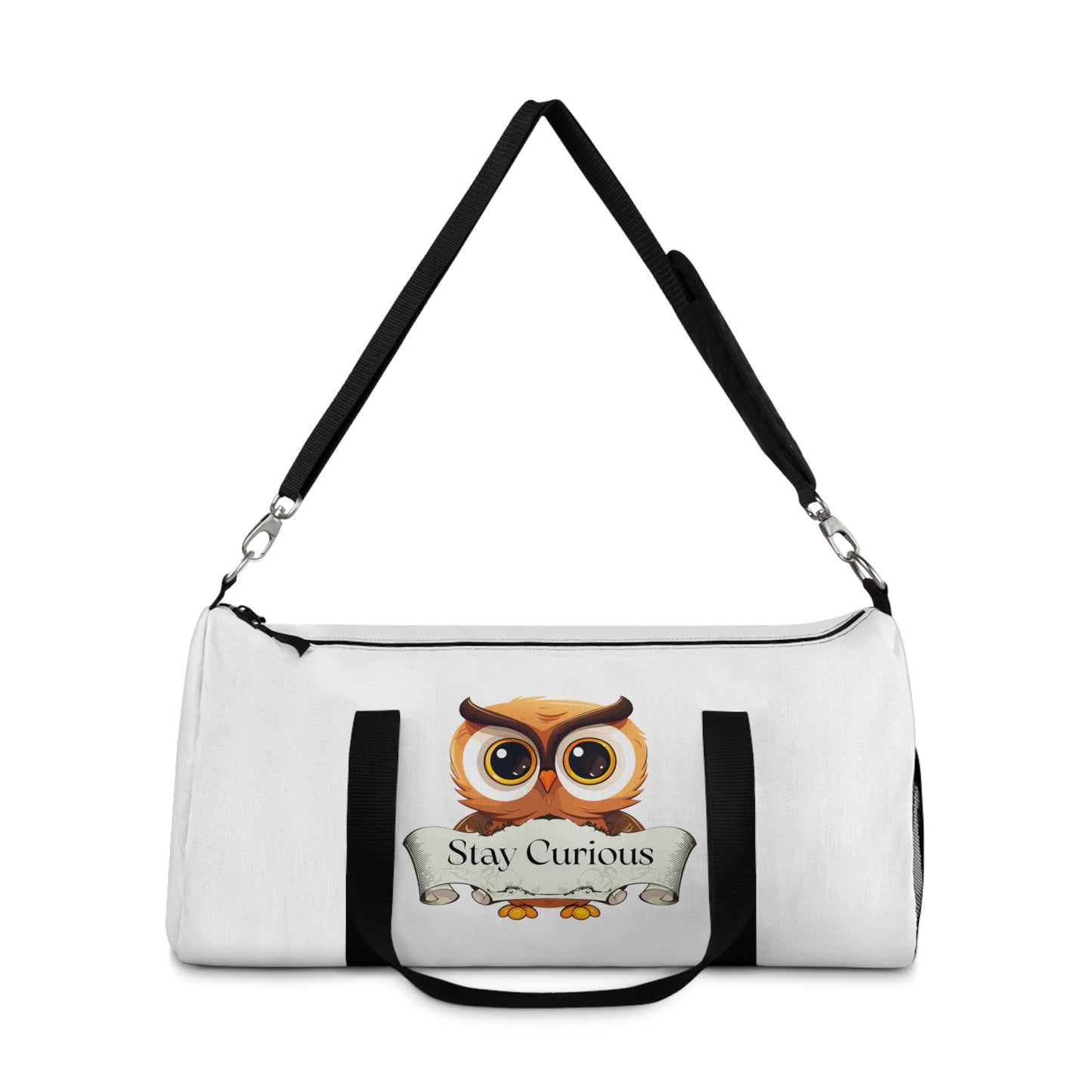 Book Lover's Duffel Bag - Stylish Storage "Stay Curious"