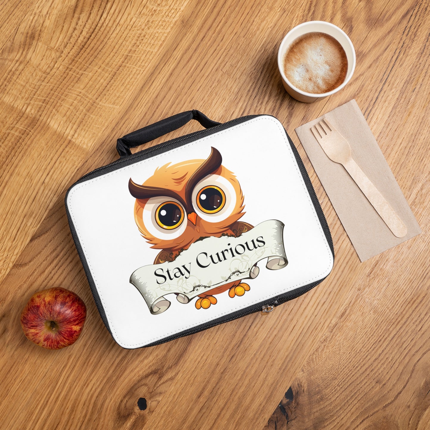 Chic Lunch Bag "Stay Curious" – Perfect for Book Lovers