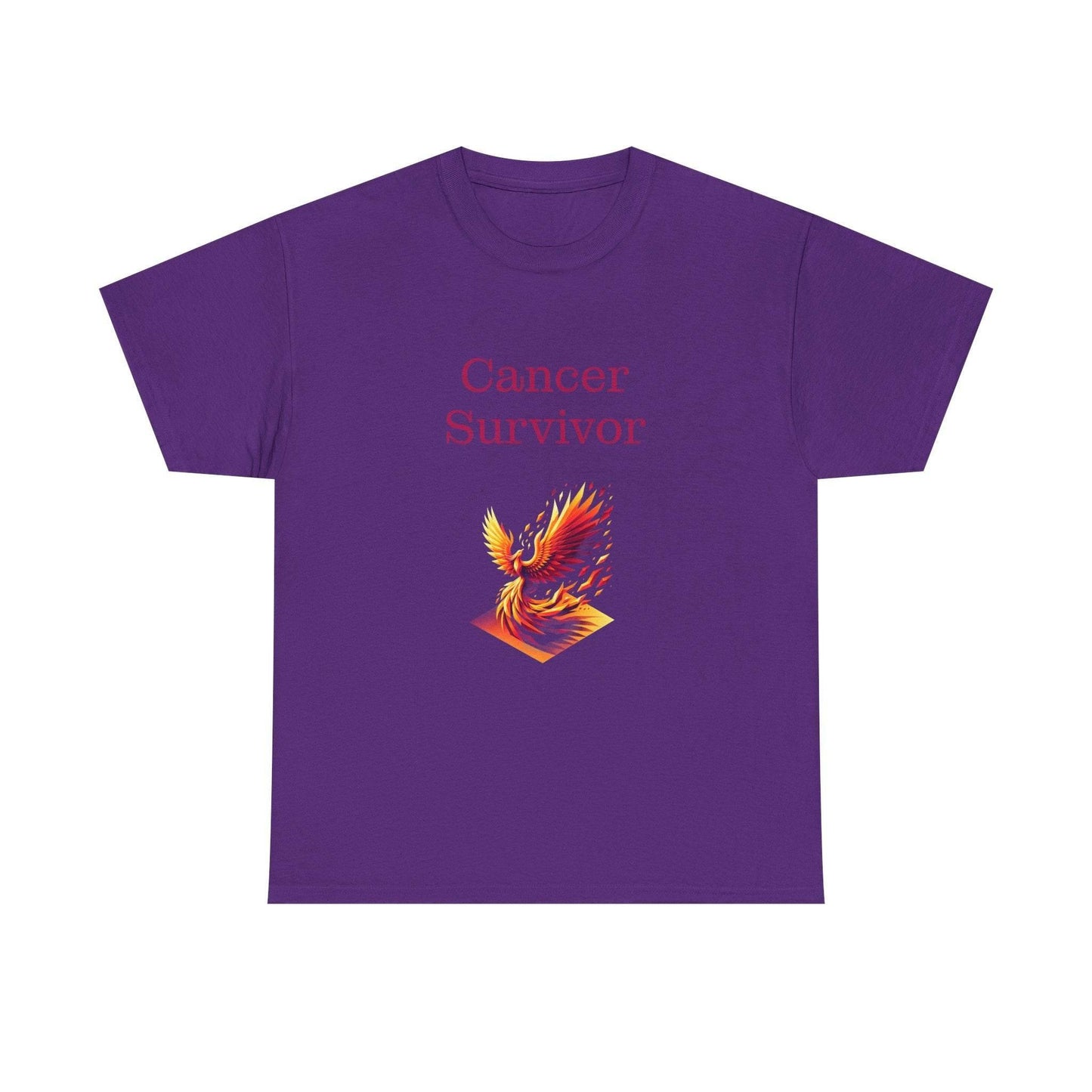 Cancer Survivor Unisex Heavy Cotton Tee - Empowering Apparel for Health Awareness - The Dreamer's Bookshop.