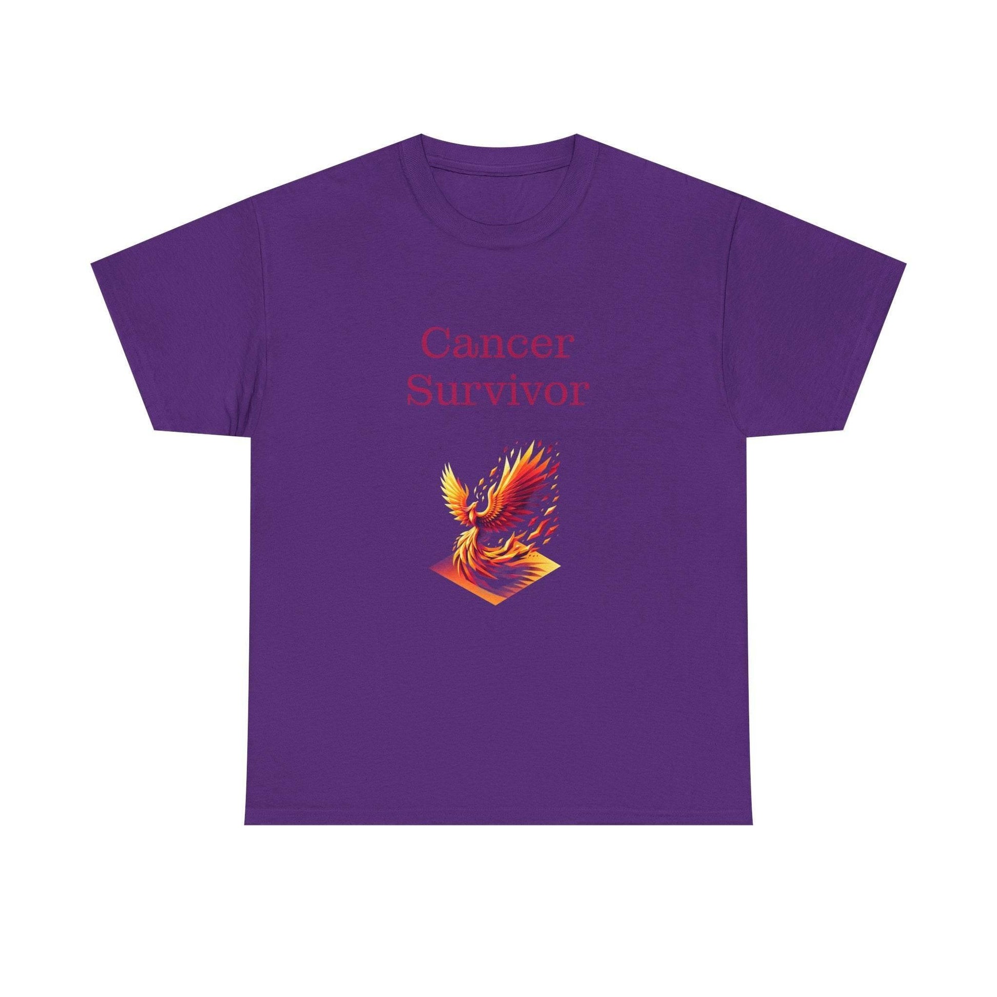 Cancer Survivor Unisex Heavy Cotton Tee - Empowering Apparel for Health Awareness - The Dreamer's Bookshop.