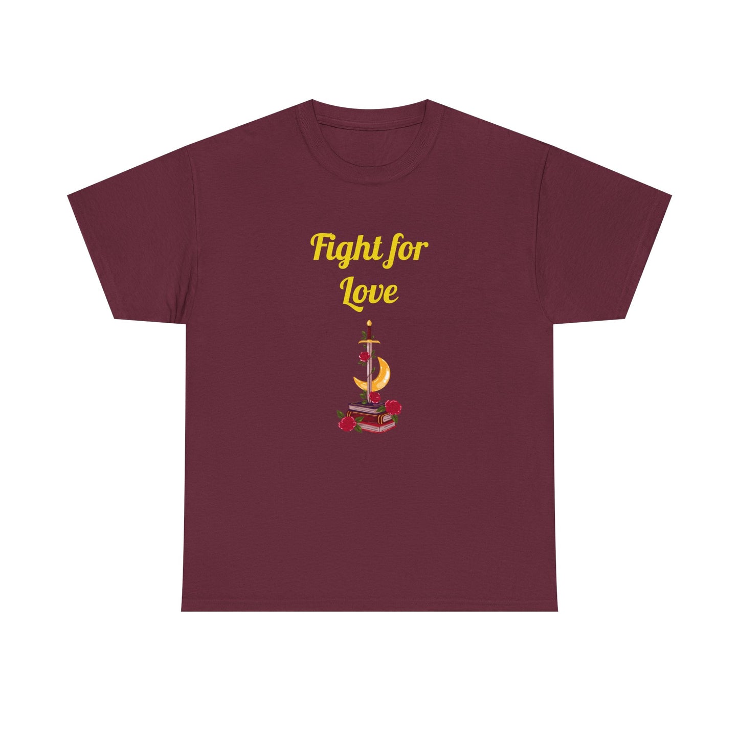 CA - Fight for Love -  Graphic Tee - Unisex Heavy Cotton T-Shirt Romance Books