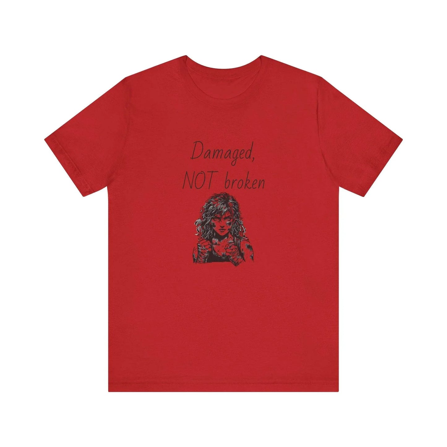 Damaged, NOT broken Inspirational T-Shirt | Unisex Short Sleeve Tee - The Dreamer's Bookshop.