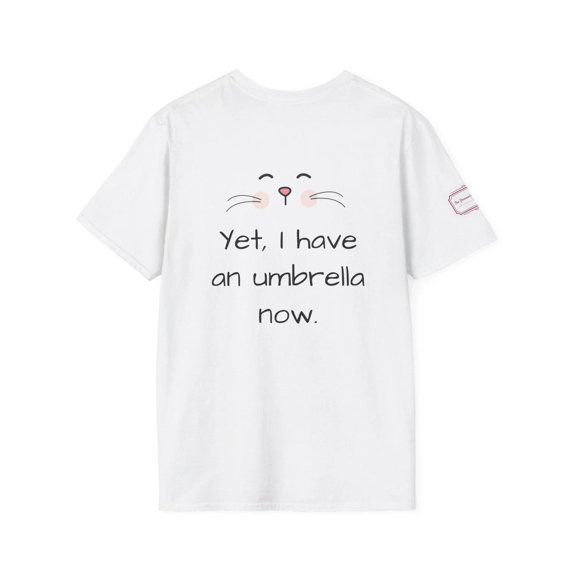 Inspirational Unisex Softstyle T-Shirt - 'Umbrella' Motivational Design - The Dreamer's Bookshop.