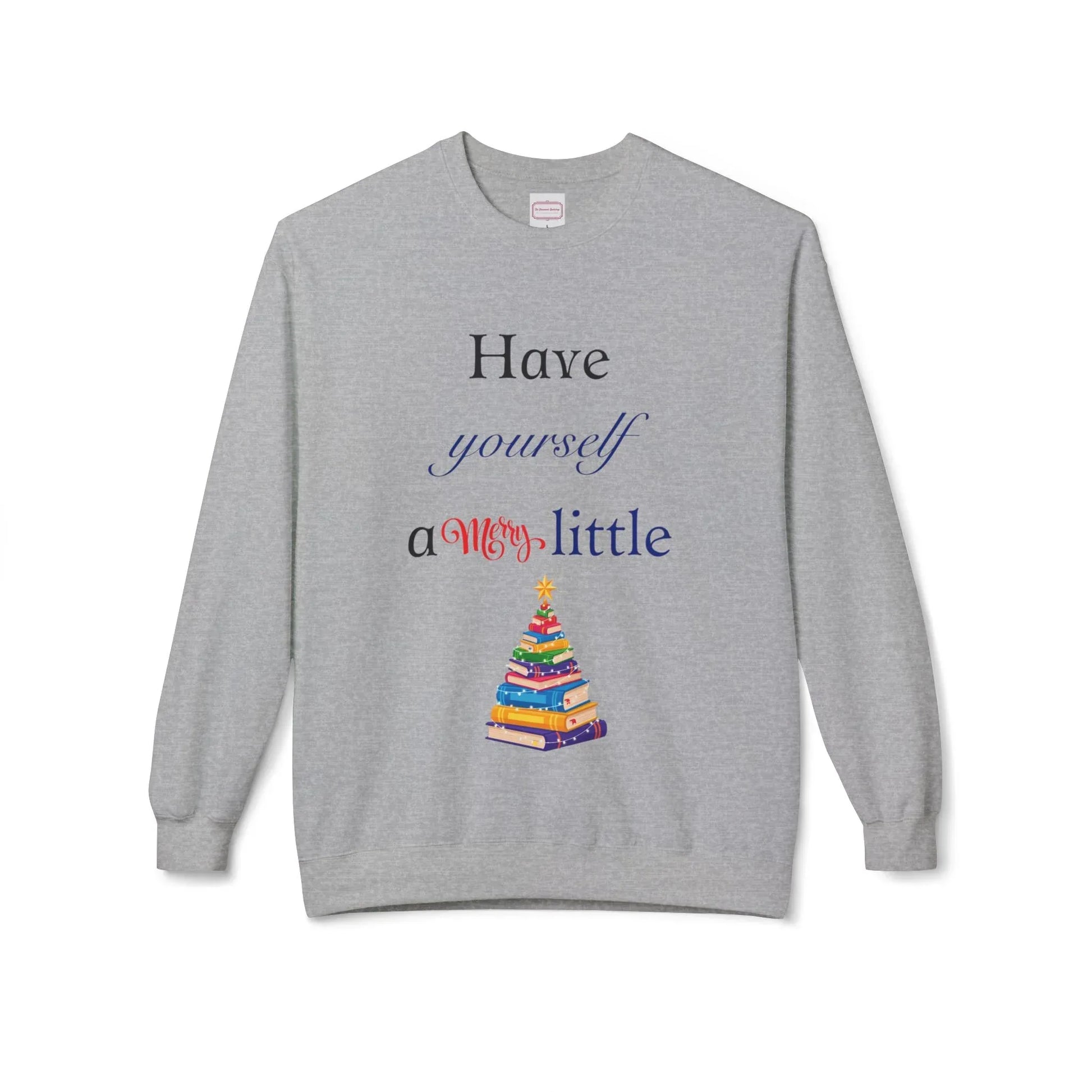 A Merry Little Bookmas - Unisex Fleece Crewneck Sweatshirt - The Dreamer's Bookshop.