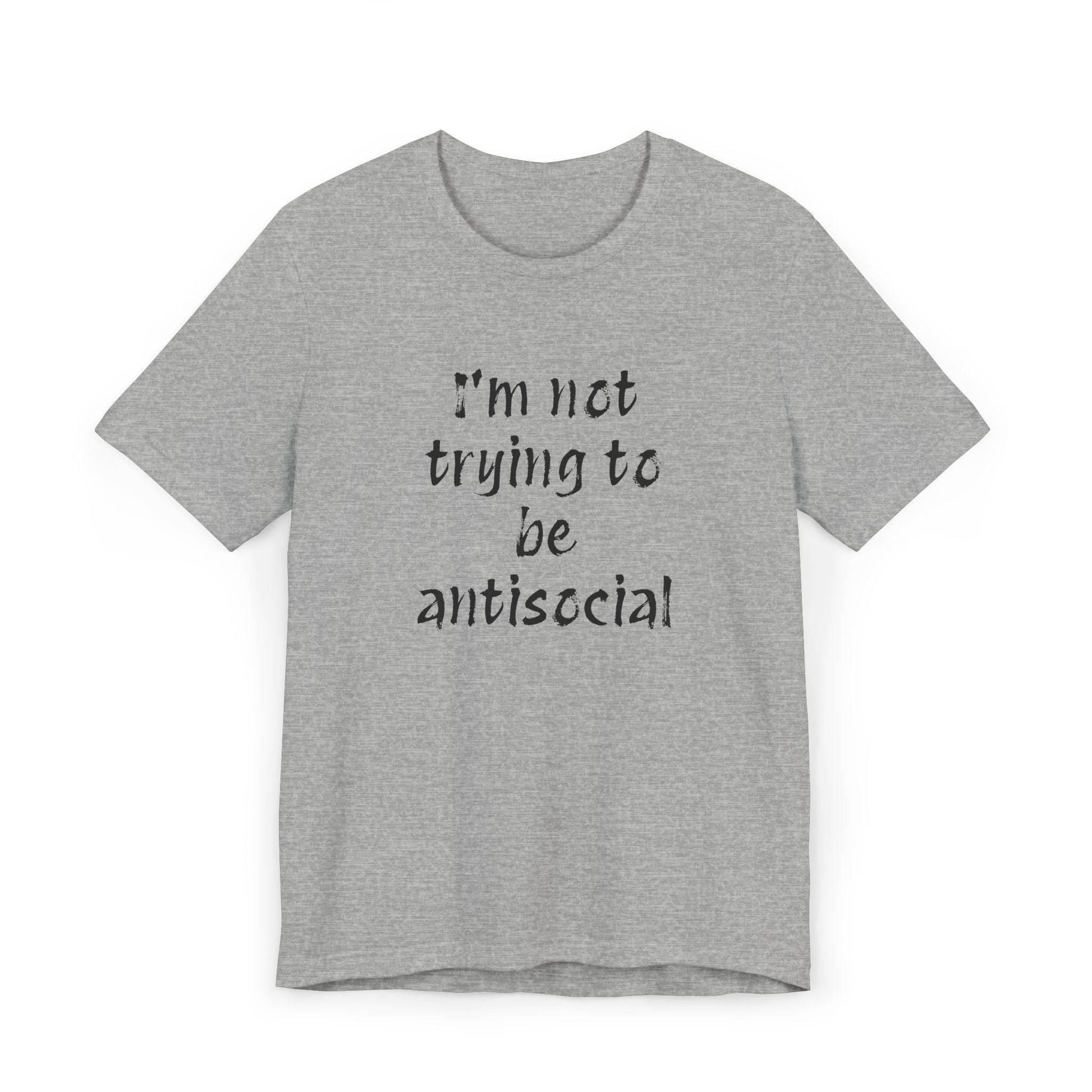 Funny Unisex Jersey T-Shirt - Anti-Social Vibe for Booktroverts - The Dreamer's Bookshop.