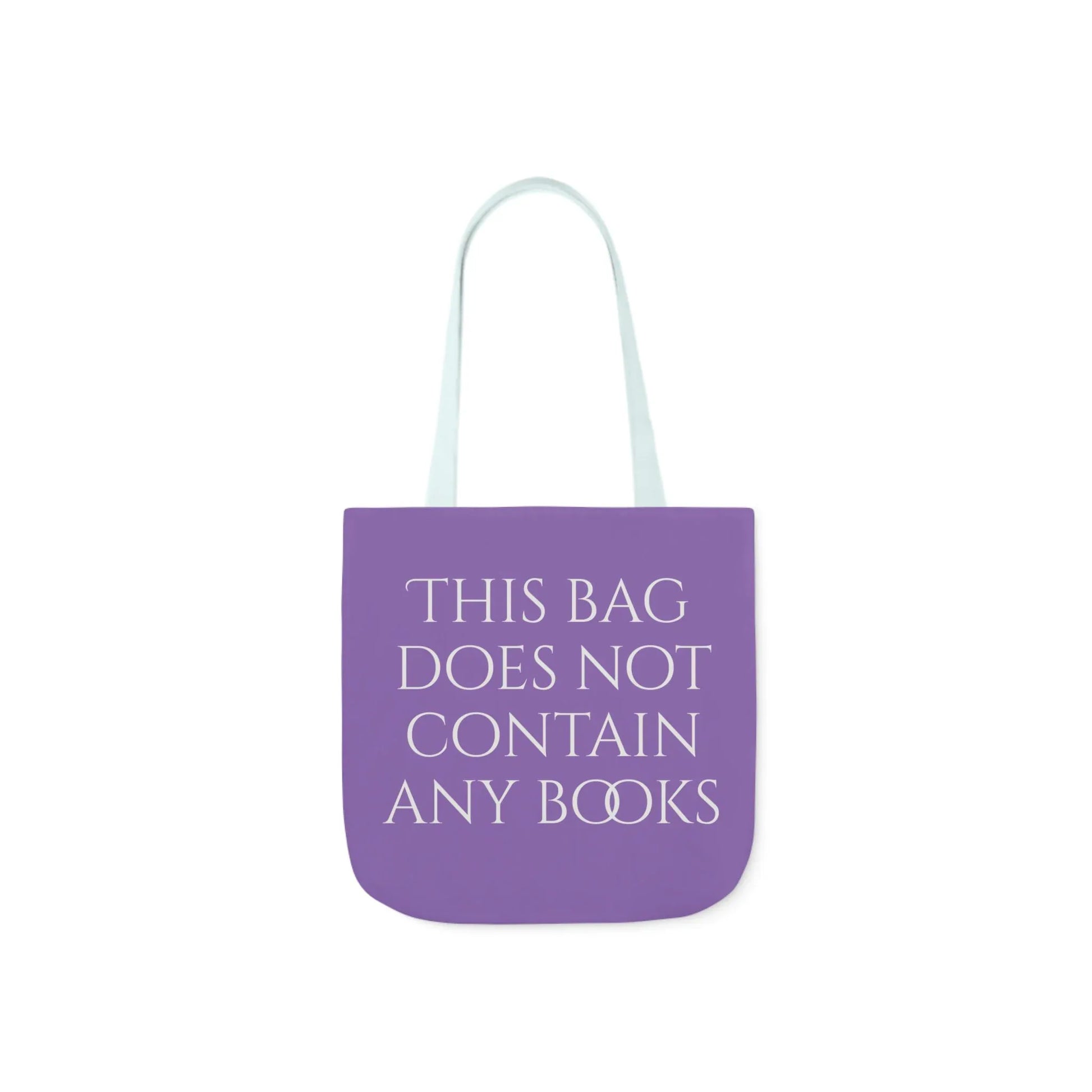 Funny Canvas Tote Bag - "This Bag Does Not Contain Any Books" - 5-Color Straps - The Dreamer's Bookshop.