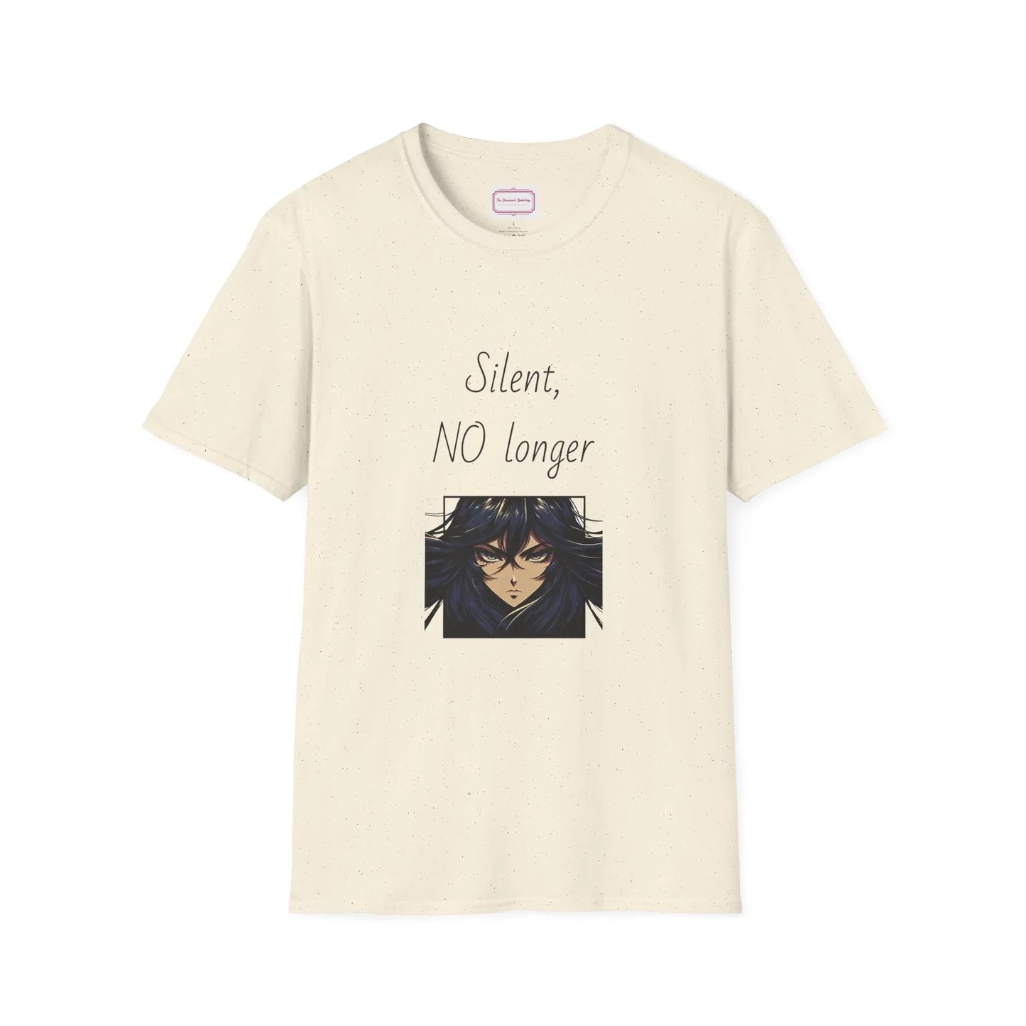 Inspirational Unisex Softstyle T-Shirt - "Silent, NO longer" - The Dreamer's Bookshop.