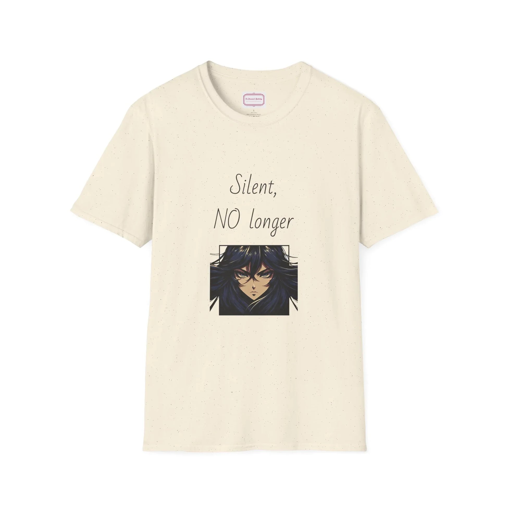 Inspirational Unisex Softstyle T-Shirt - "Silent, NO longer" - The Dreamer's Bookshop.