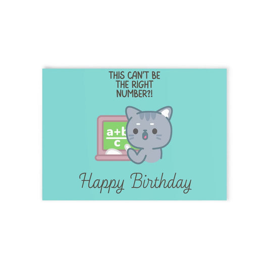 The Dreamer's Bookshop Cute "Not the right number" Cat Birthday Card - The Dreamer's Bookshop.