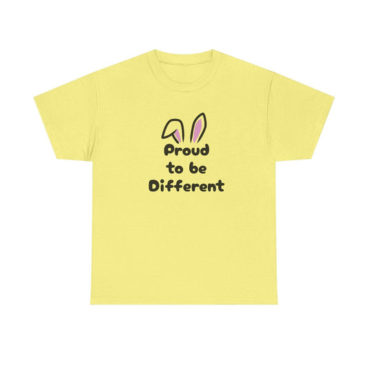 Proud to be Different Unisex Heavy Cotton Tee - Celebrate Individuality & Self-Expression - The Dreamer's Bookshop.