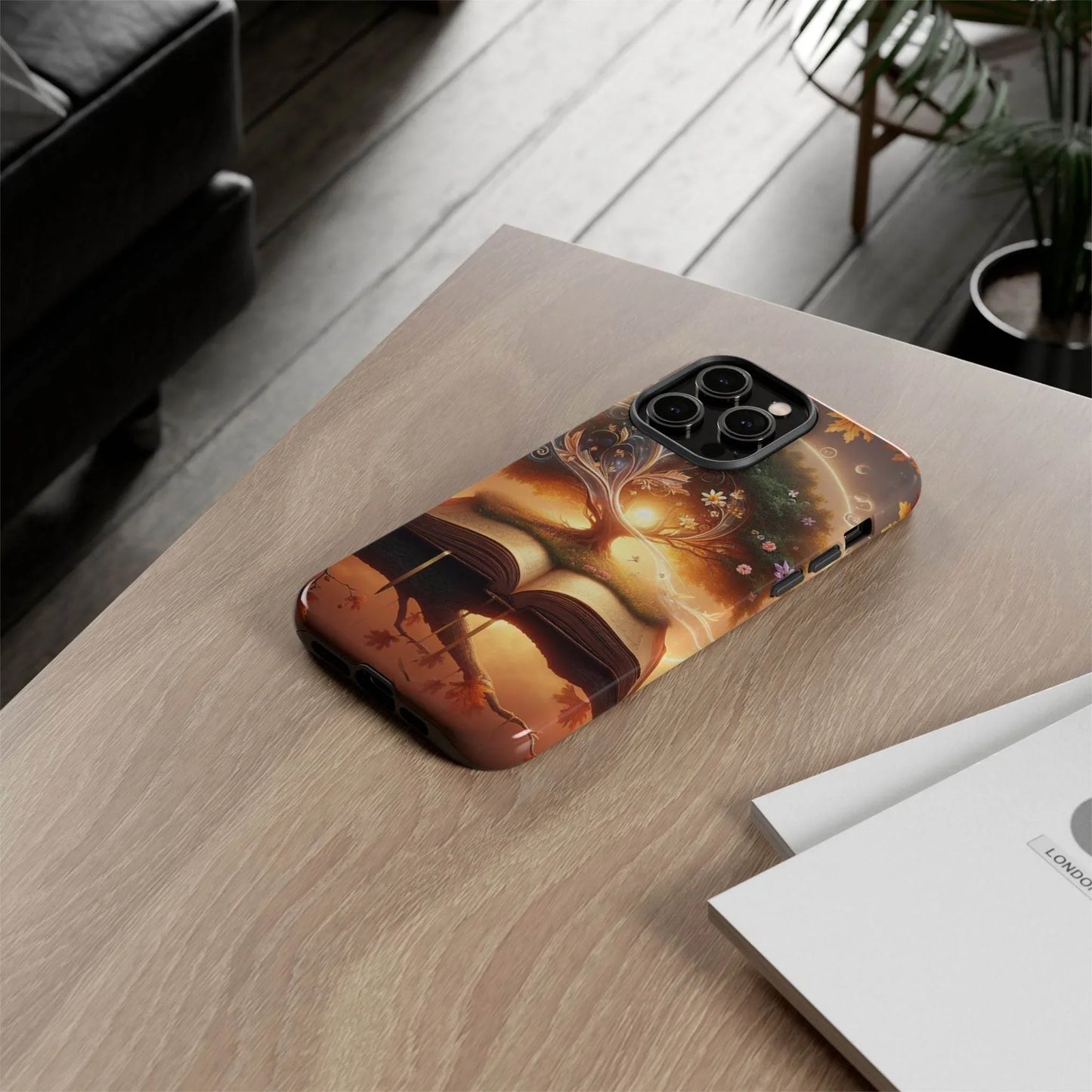 Nature-Inspired iPhone & Samsung Phone Case with Tree of Life Design - The Dreamer's Bookshop.
