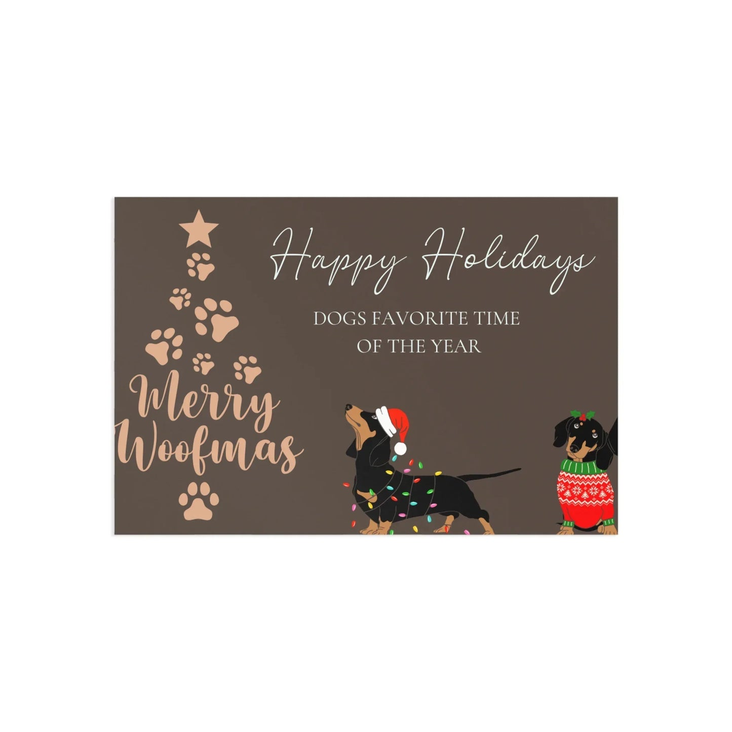 The Dreamer's Bookshop "Dogs XMas" Cute Christmas Card - The Dreamer's Bookshop.