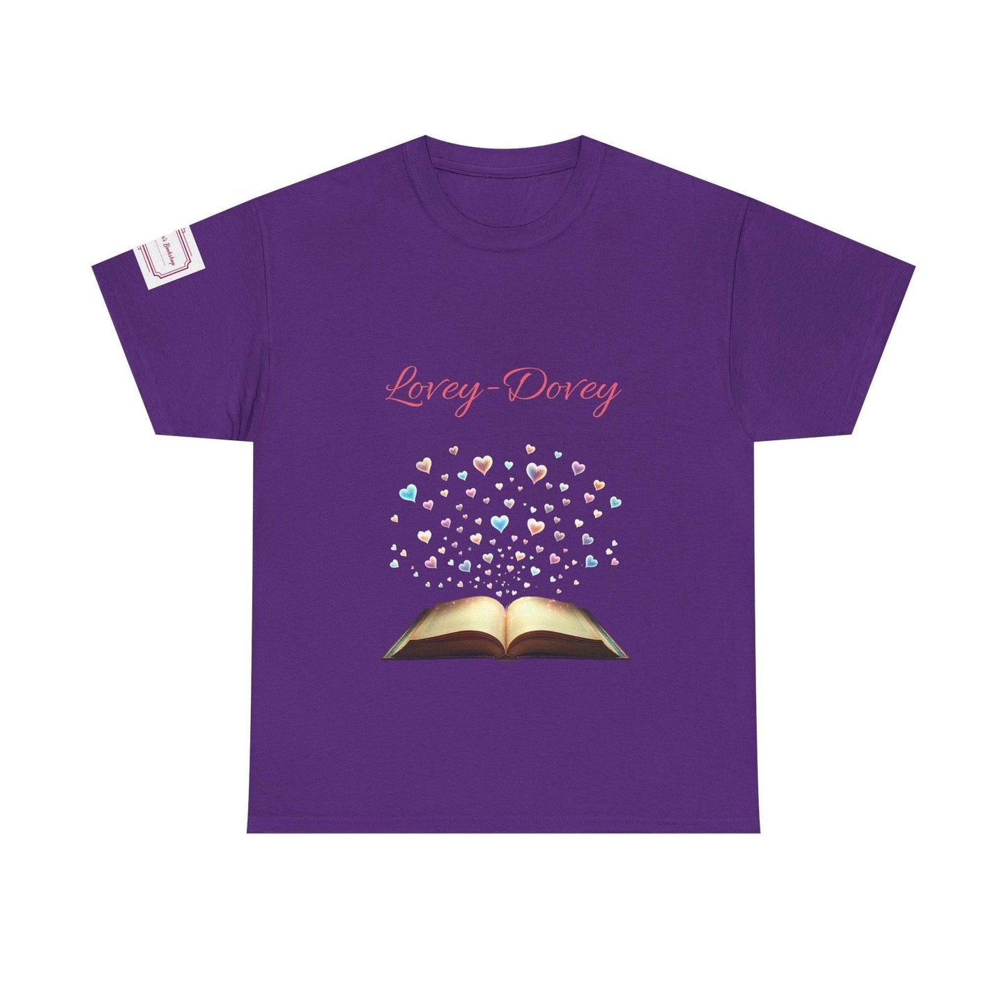 Lovey-Dovey - Unisex Heavy Cotton Tee - Sweet Romance - The Dreamer's Bookshop.