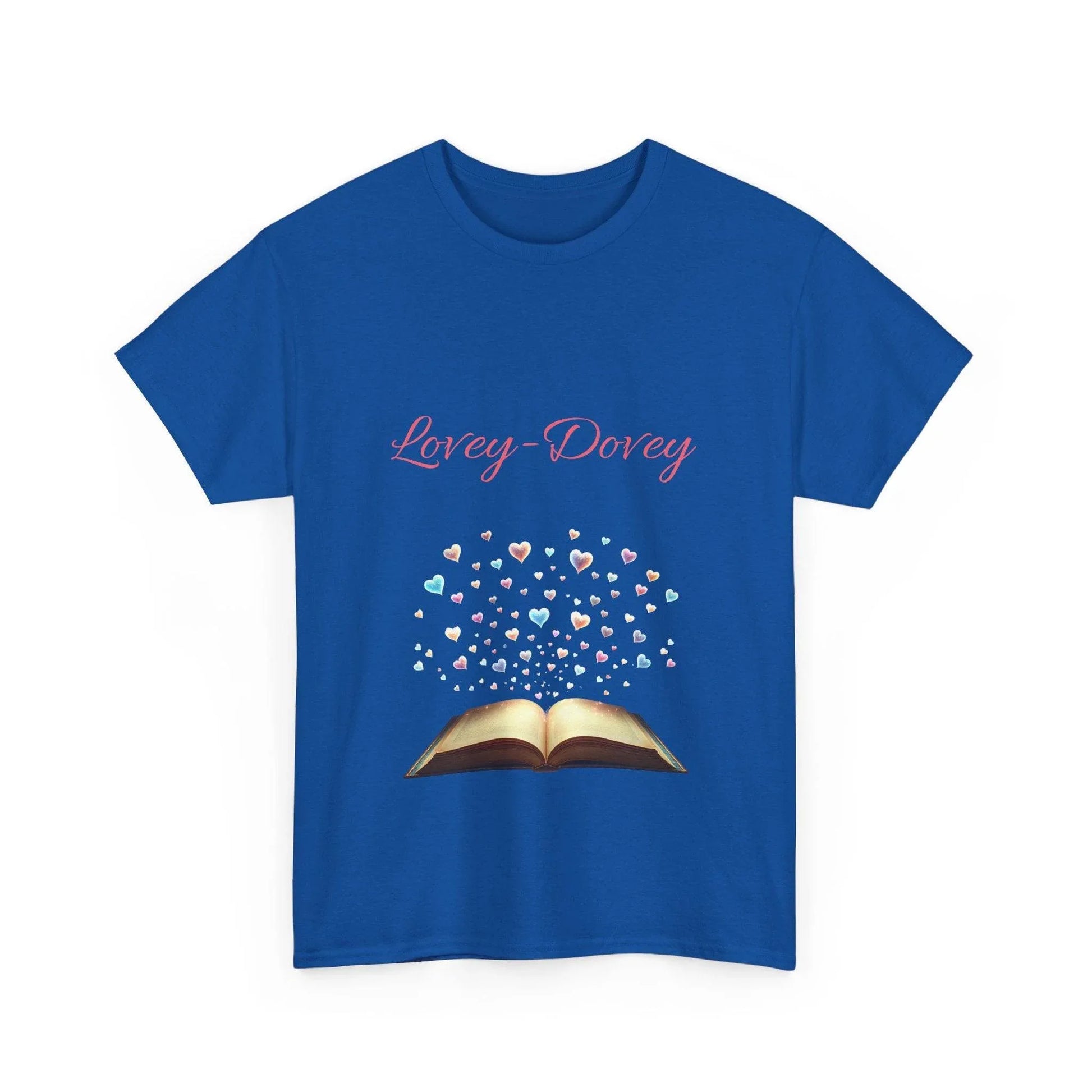 Lovey-Dovey - Unisex Heavy Cotton Tee - Sweet Romance - The Dreamer's Bookshop.
