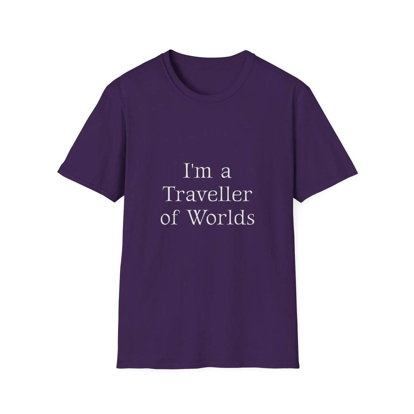 Unisex Travel-Inspired T-Shirt - "I'm a Traveller of Worlds" - Perfect for Book Lovers - The Dreamer's Bookshop.