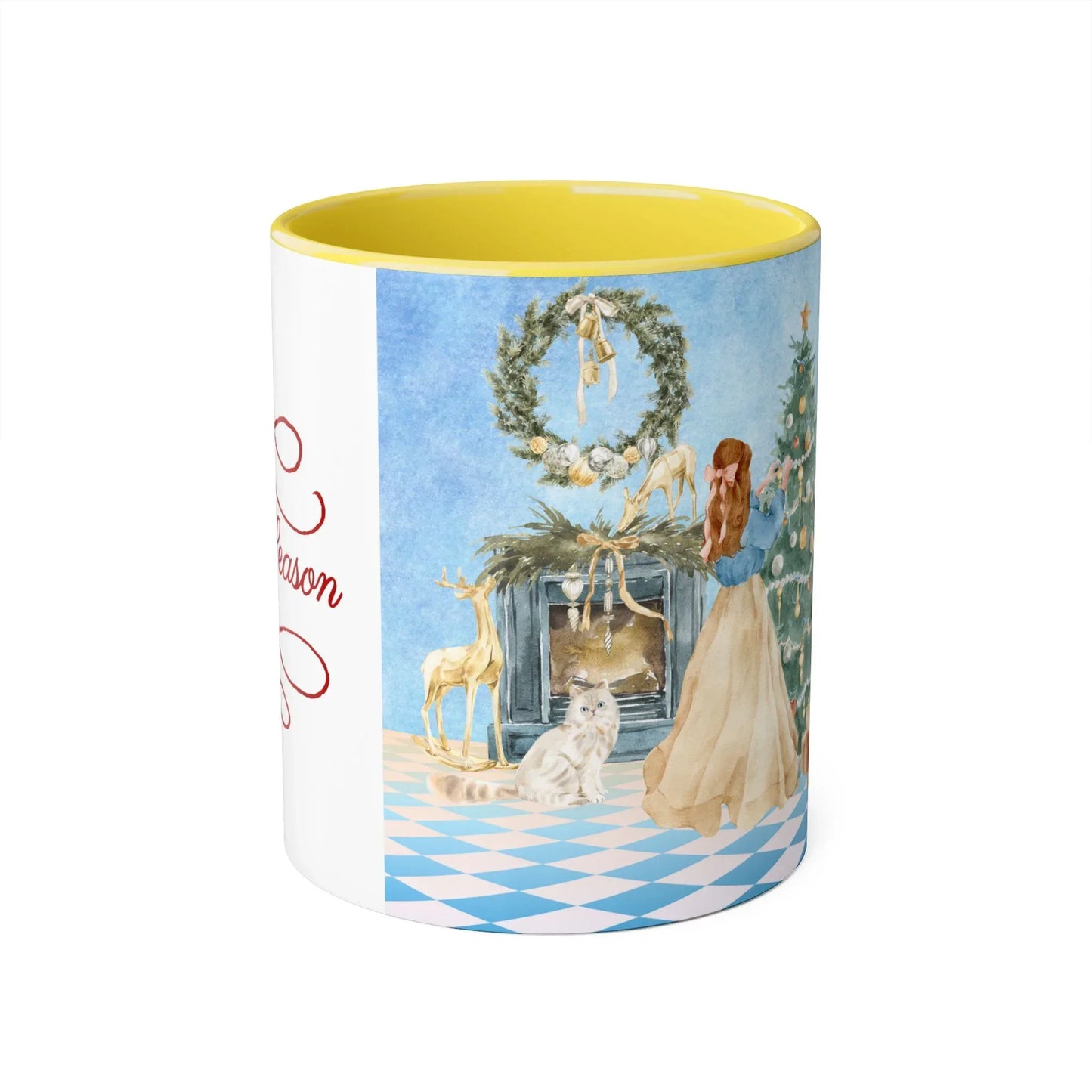 Christmas Tree Decoration Coffee Mug - 11oz Cup tis the Season - The Dreamer's Bookshop.