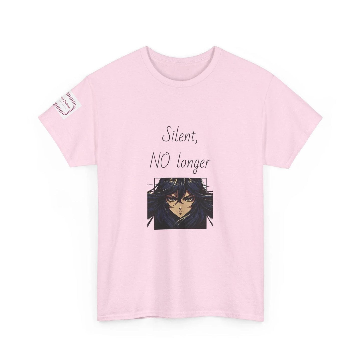 Silent, NO longer - Inspirational Unisex Heavy Cotton Tee - The Dreamer's Bookshop.