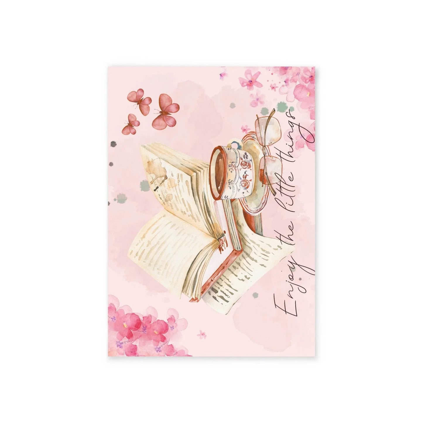 The Dreamer's Bookshop "Bookworm" Enjoy the Little Things Card - The Dreamer's Bookshop.