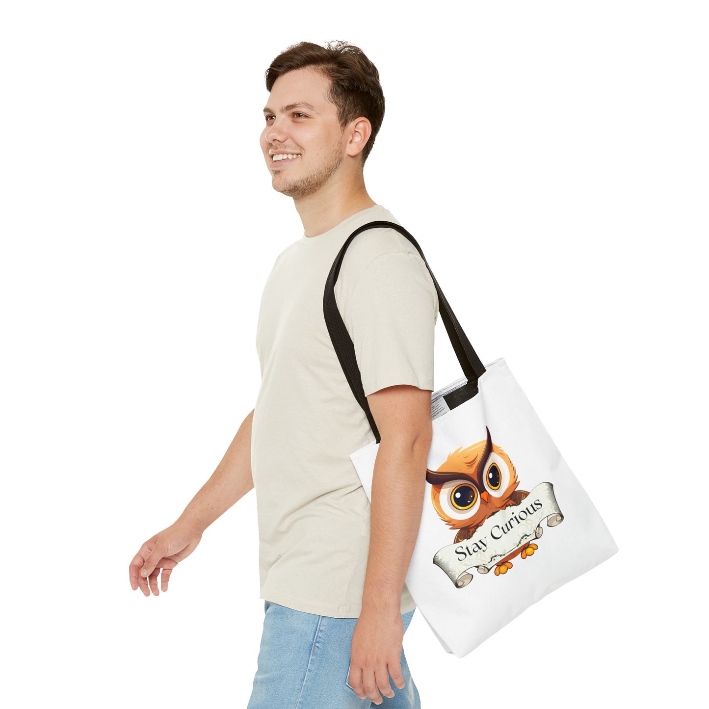 Literary Tote Bag - Stay Curous - The Dreamer's Bookshop Designs