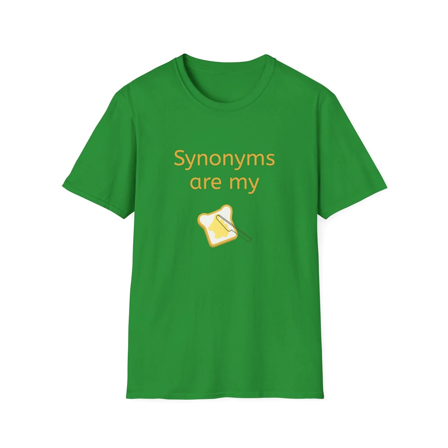 Unisex Softstyle T-Shirt - "Synonyms are my Jam" for Language Lovers - The Dreamer's Bookshop.