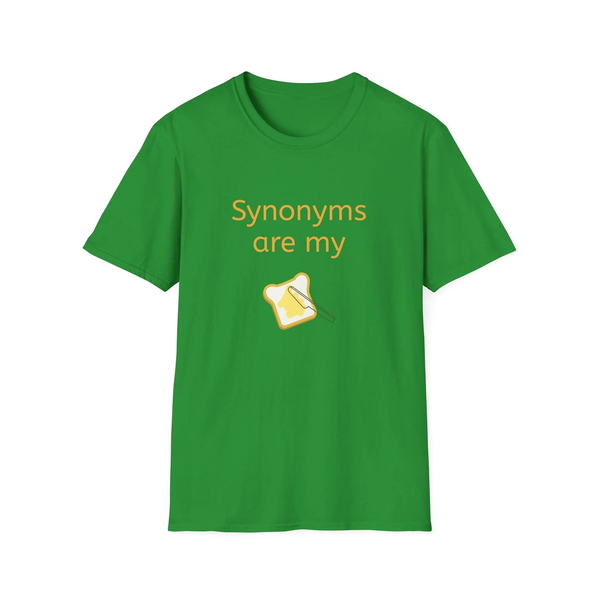 Unisex Softstyle T-Shirt - "Synonyms are my Jam" for Language Lovers - The Dreamer's Bookshop.