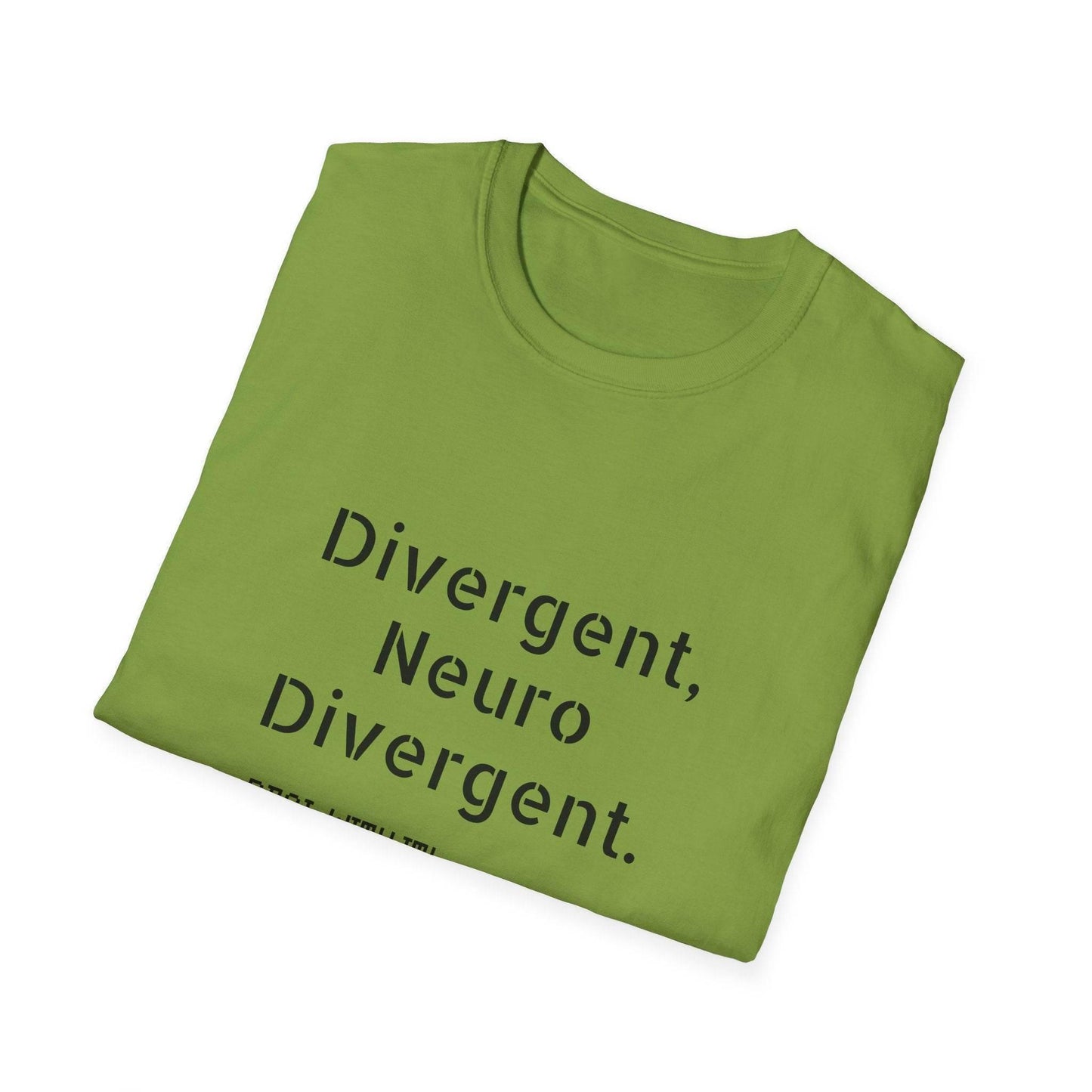 Divergent Neuro T-Shirt - Unisex Softstyle Tee for Neurodivergent Pride - The Dreamer's Bookshop.