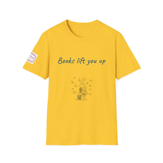 Inspirational Unisex Softstyle T-Shirt - Books Lift You Up
