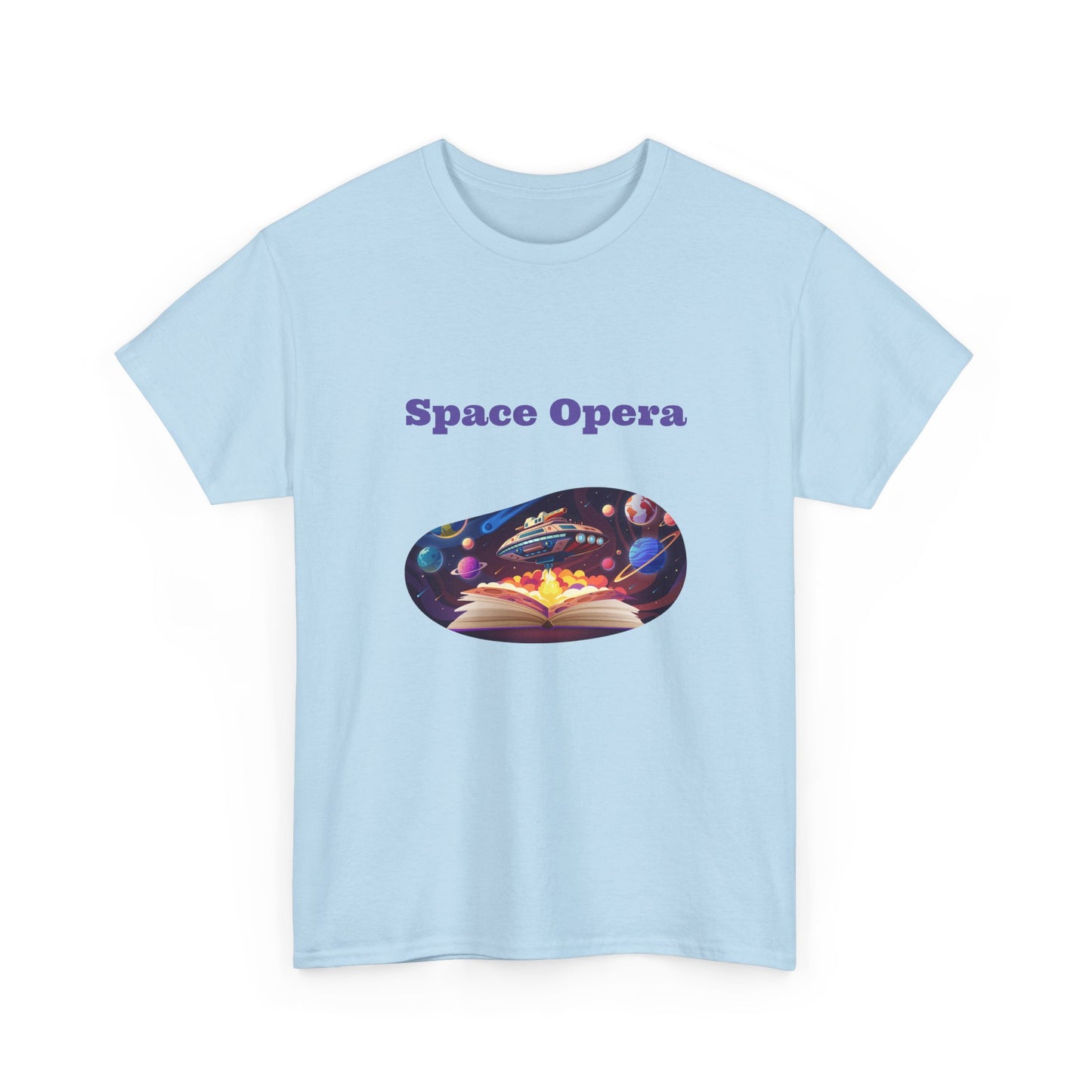 Space Opera -  Graphic Tee - Unisex Heavy Cotton T-Shirt Sci-Fi Books