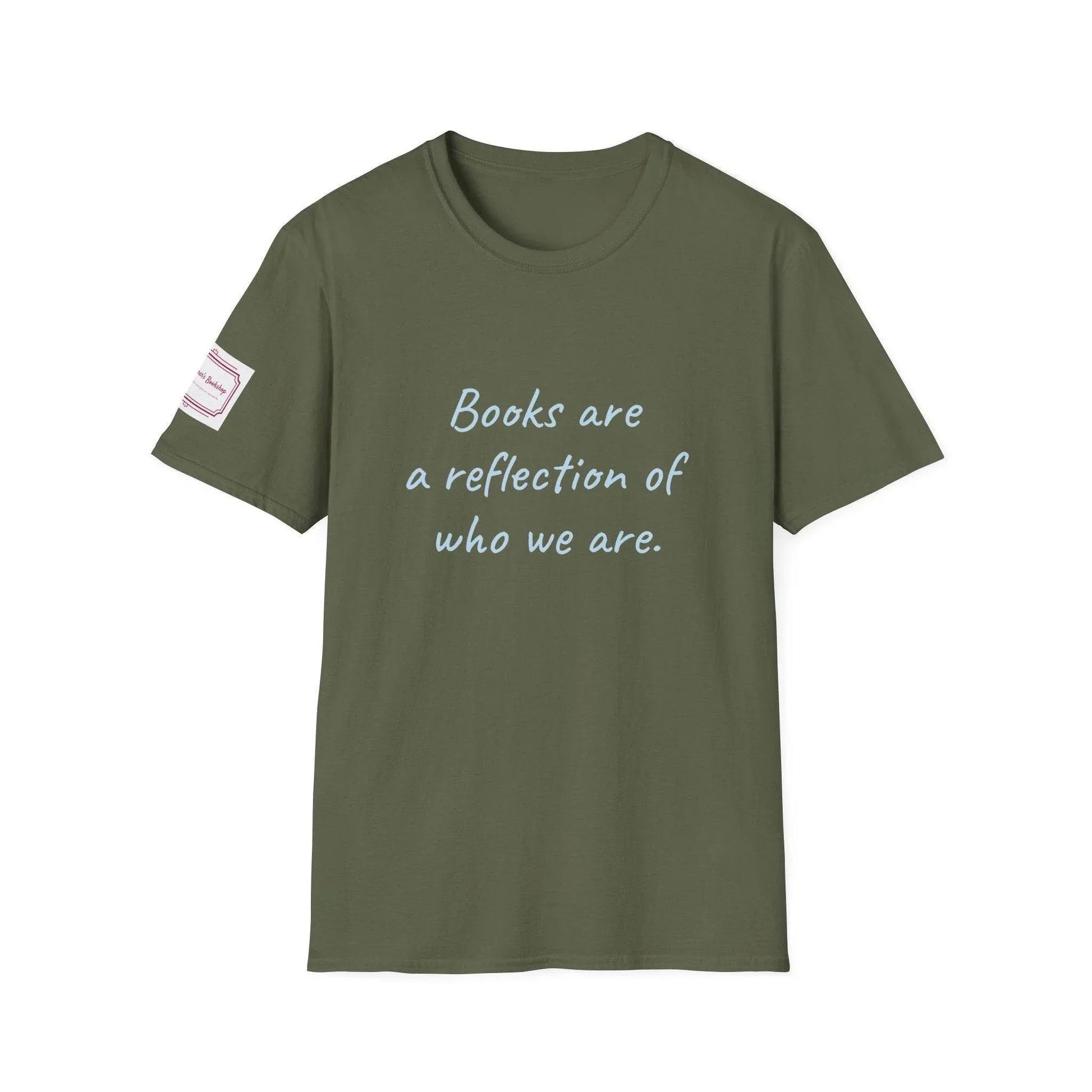 Books Are a Reflection Unisex Softstyle T-Shirt - Perfect Gift for Book Lovers! - The Dreamer's Bookshop.