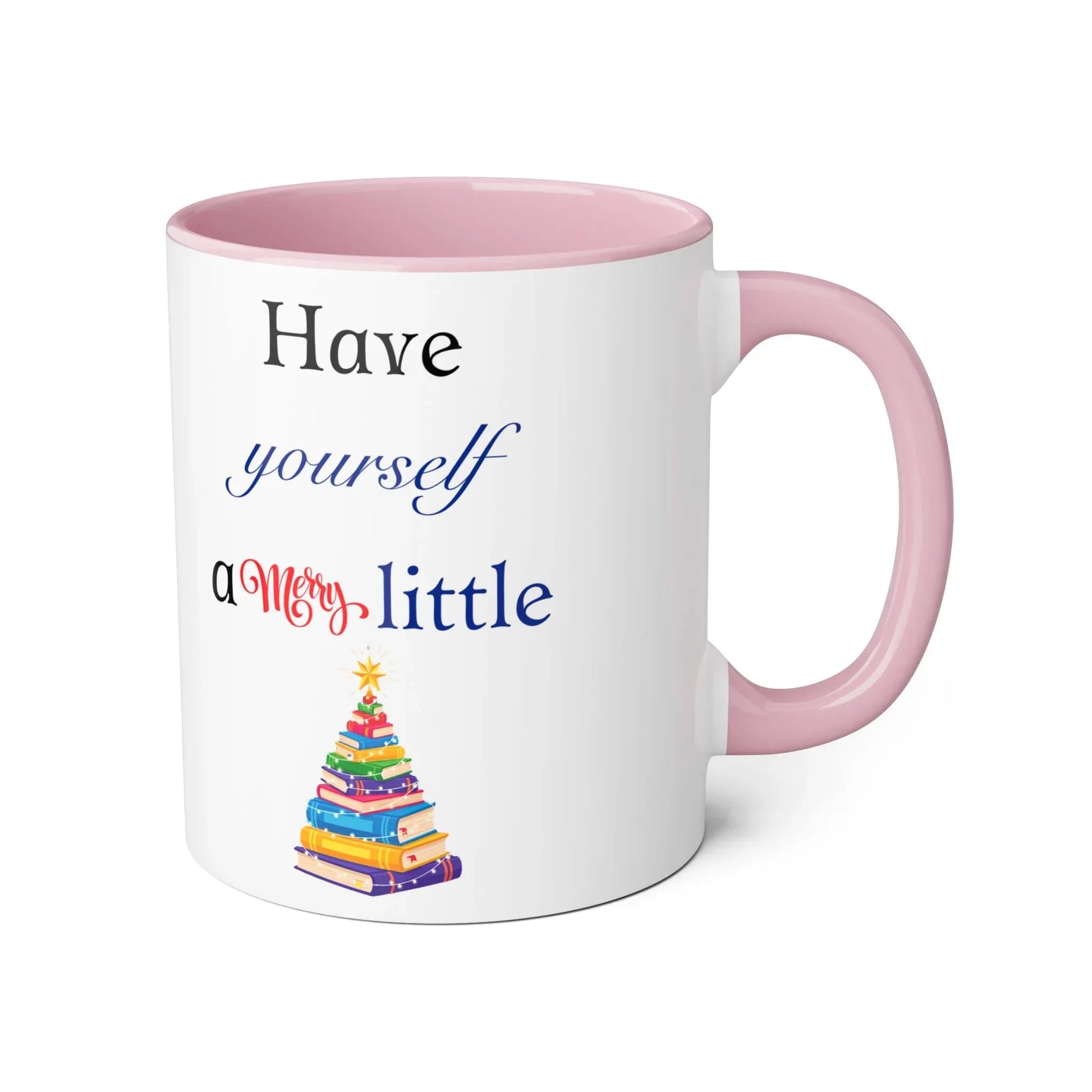 A Merry Little Bookmas Mug - 11oz Cup for Coffee Lovers - The Dreamer's Bookshop.