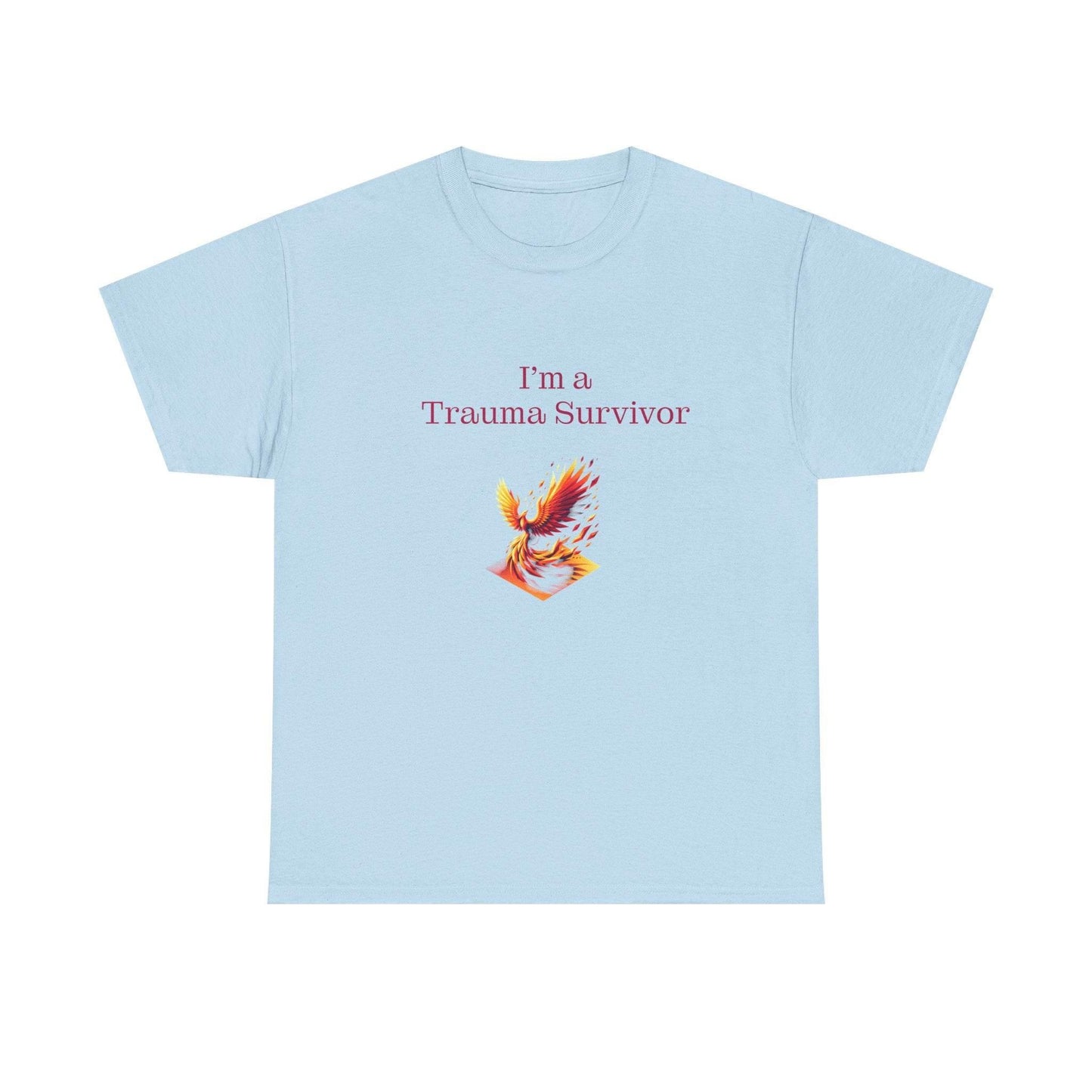 Trauma Survivor Unisex Heavy Cotton Tee - Empowering Apparel for Health Awareness - The Dreamer's Bookshop.