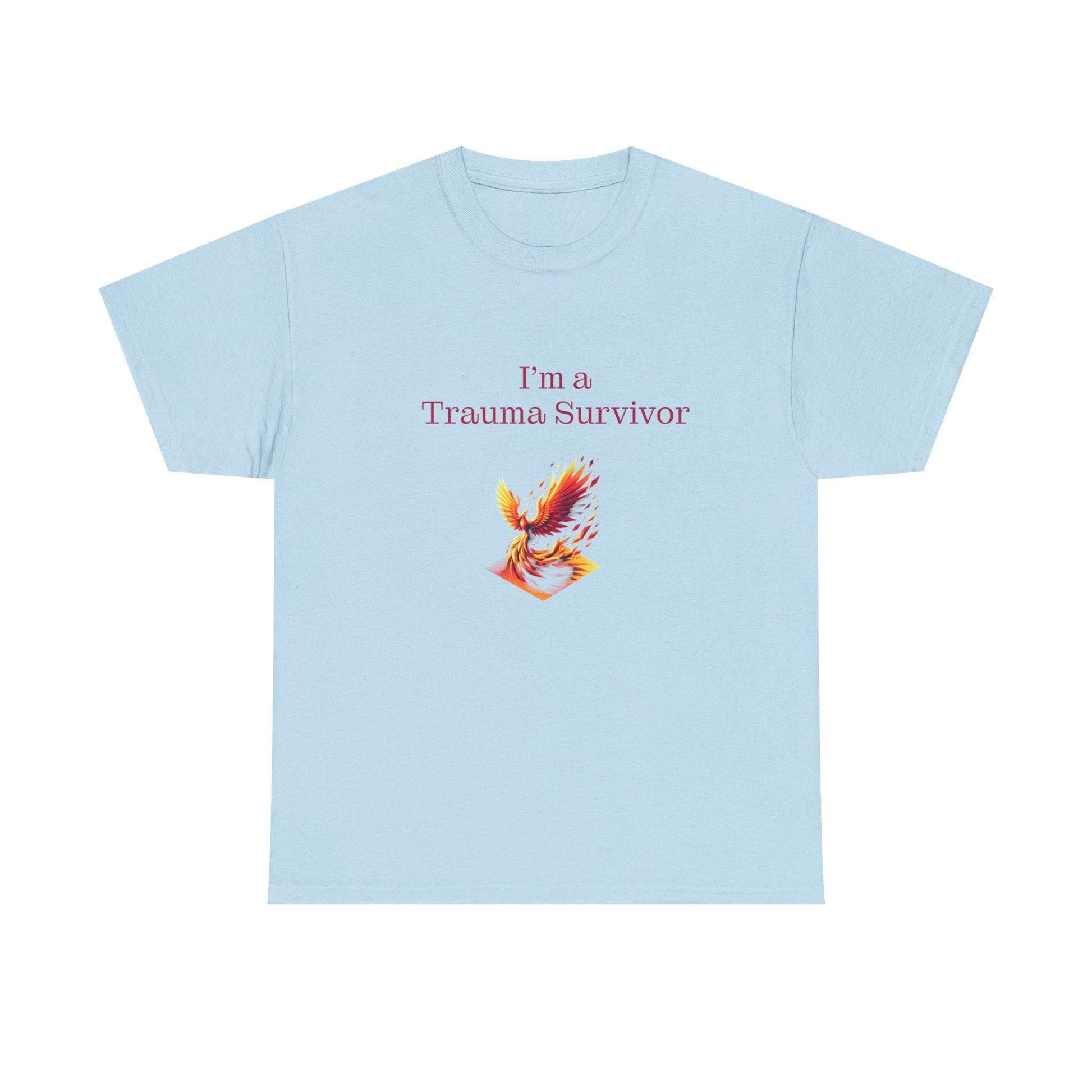 Trauma Survivor Unisex Heavy Cotton Tee - Empowering Apparel for Health Awareness - The Dreamer's Bookshop.