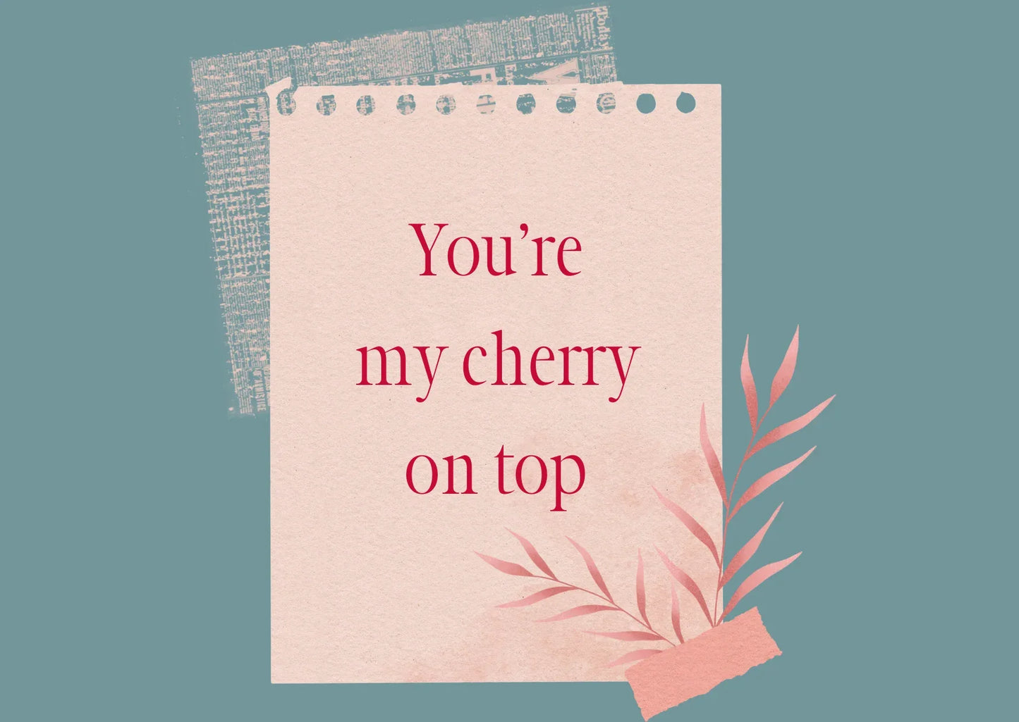 The Dreamer's Bookshop "My Cherry" Appreciation Card - The Dreamer's Bookshop.