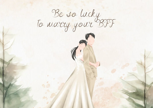 The Dreamer's Bookshop "Your BFF" Wedding Card - The Dreamer's Bookshop.