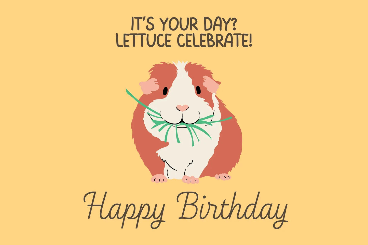 The Dreamer's Bookshop "Lettuce Celebrate" Happy Birthday Card - The Dreamer's Bookshop.