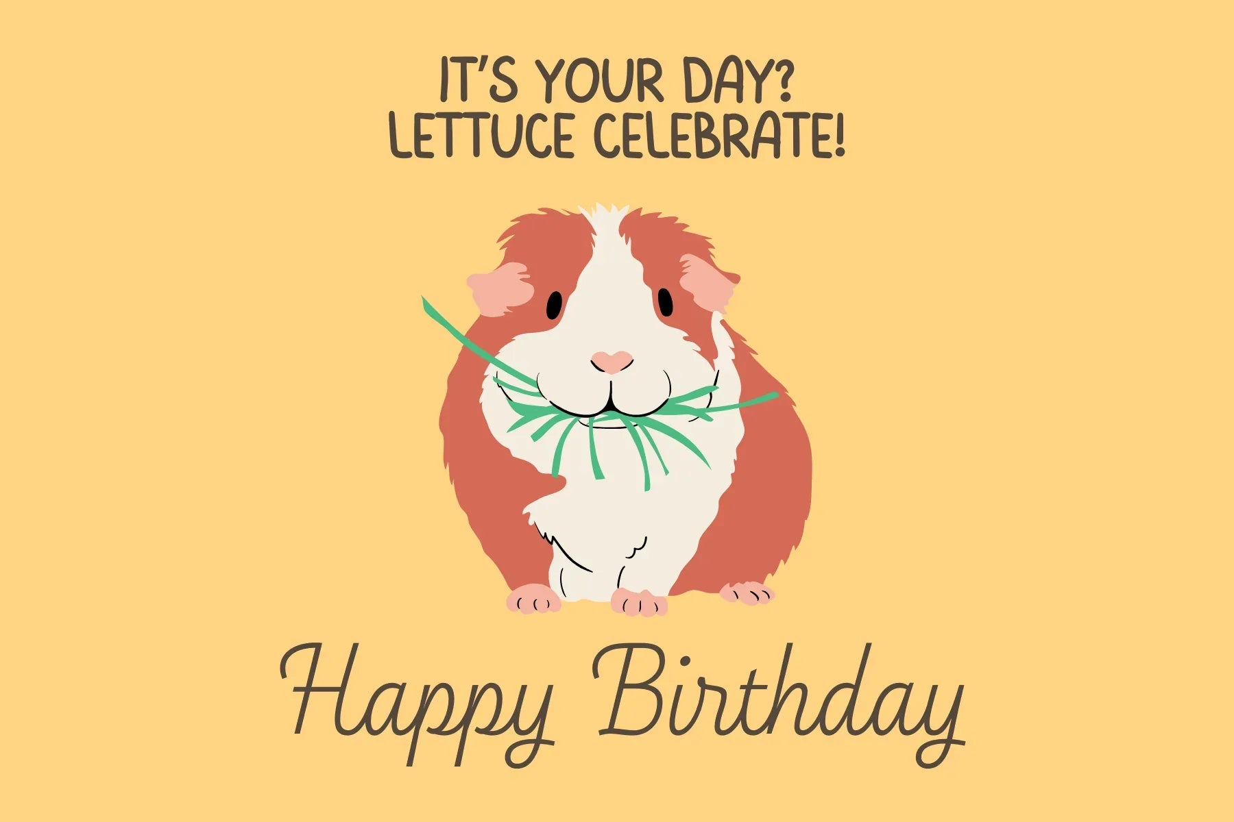 The Dreamer's Bookshop "Lettuce Celebrate" Happy Birthday Card - The Dreamer's Bookshop.