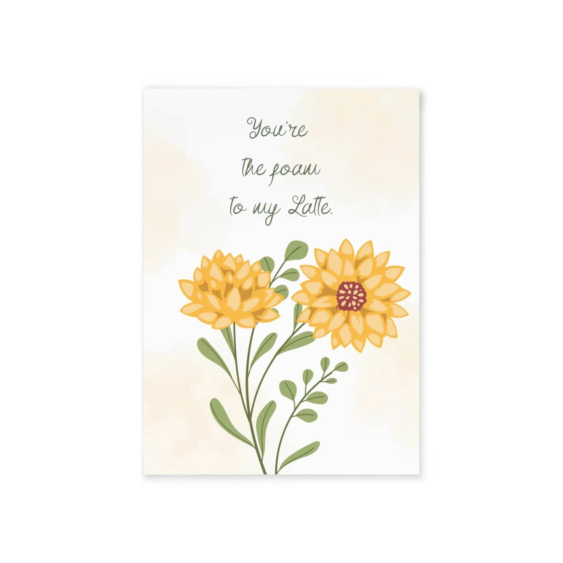 The Dreamer's Bookshop Affection "You're the foam" Art Print Card - The Dreamer's Bookshop.
