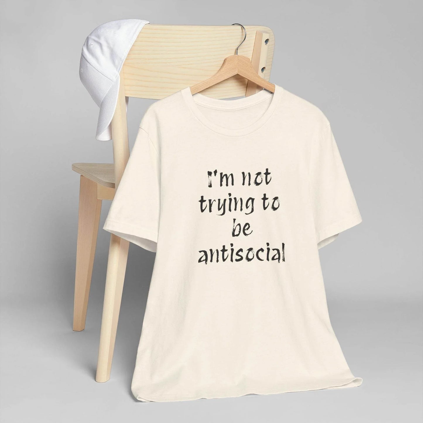 Funny Unisex Jersey T-Shirt - Anti-Social Vibe for Booktroverts - The Dreamer's Bookshop.