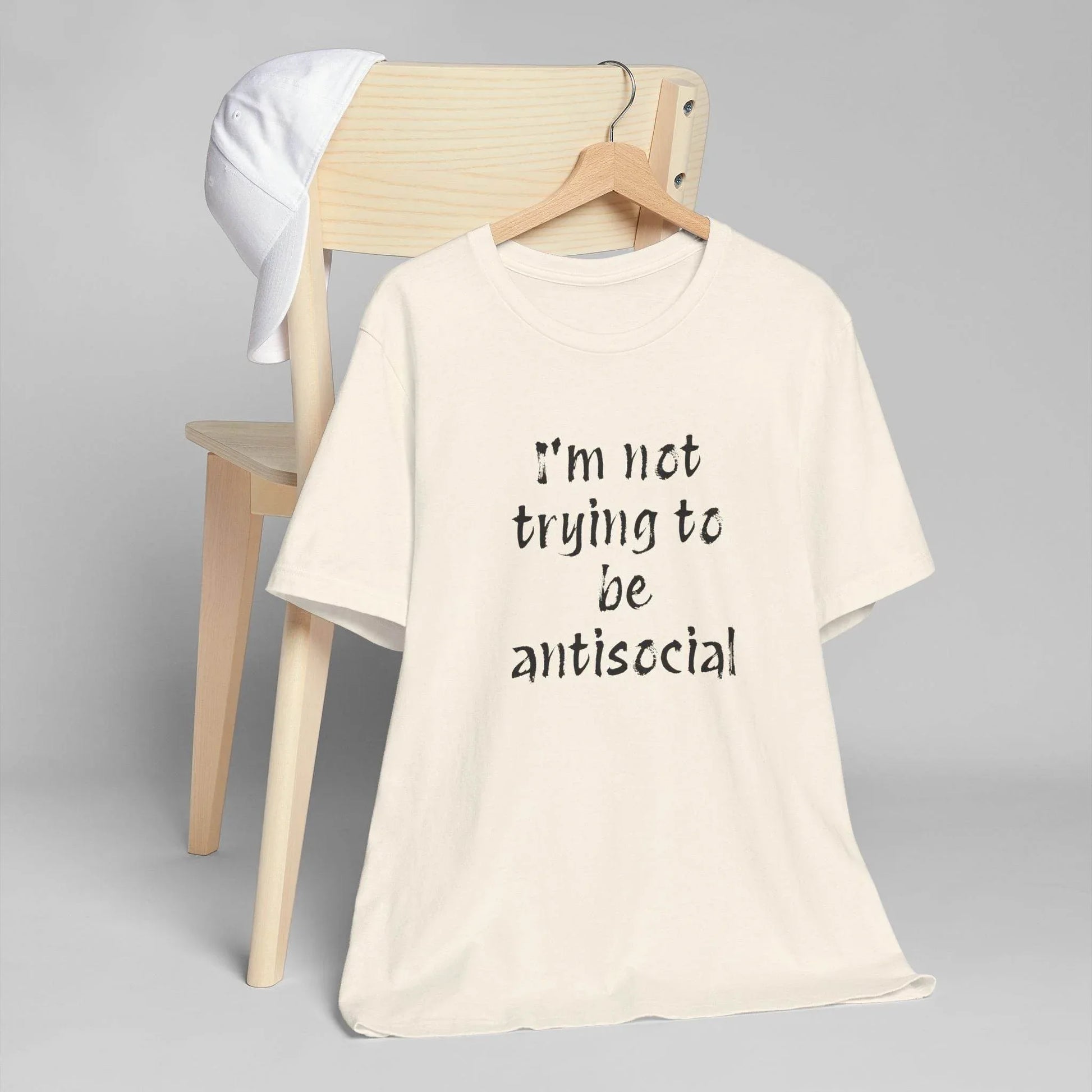 Funny Unisex Jersey T-Shirt - Anti-Social Vibe for Booktroverts - The Dreamer's Bookshop.