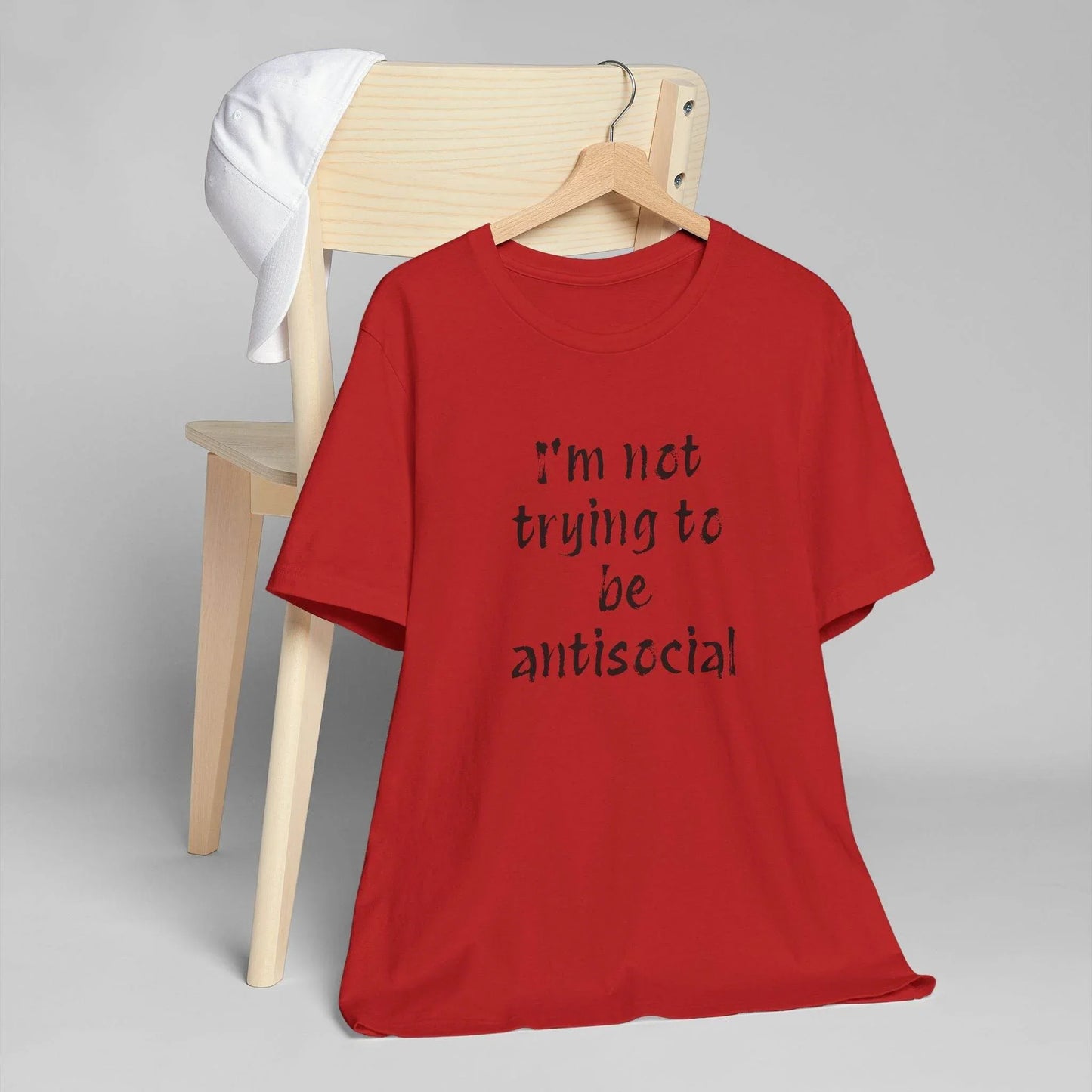 Funny Unisex Jersey T-Shirt - Anti-Social Vibe for Booktroverts - The Dreamer's Bookshop.