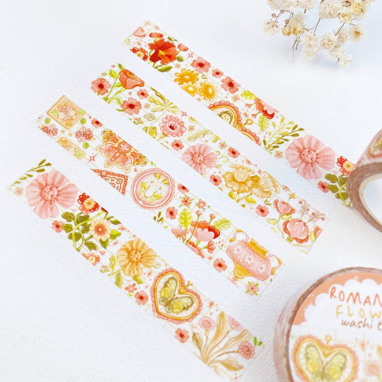 LETTOOn - Washi-tape - Romantische bloem - The Dreamer's Bookshop.
