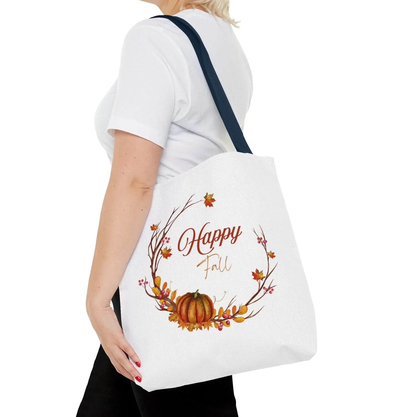 Happy Fall Tote Bag - Cozy Autumn Design - The Dreamer's Bookshop.
