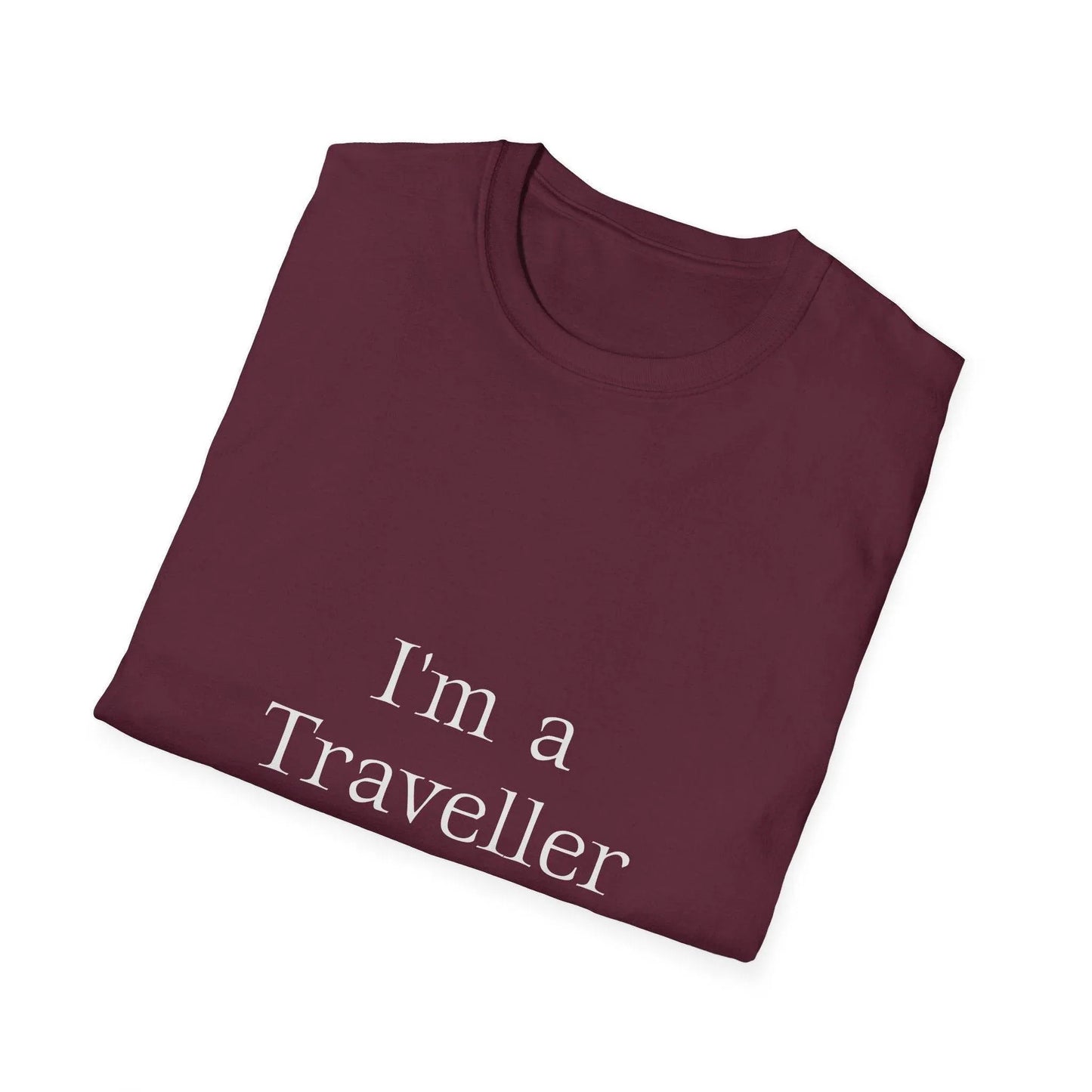 Unisex Softstyle T-Shirt - 'I'm a Traveller of Worlds' & 'Books Take Me Places Far & Beyond' - The Dreamer's Bookshop.