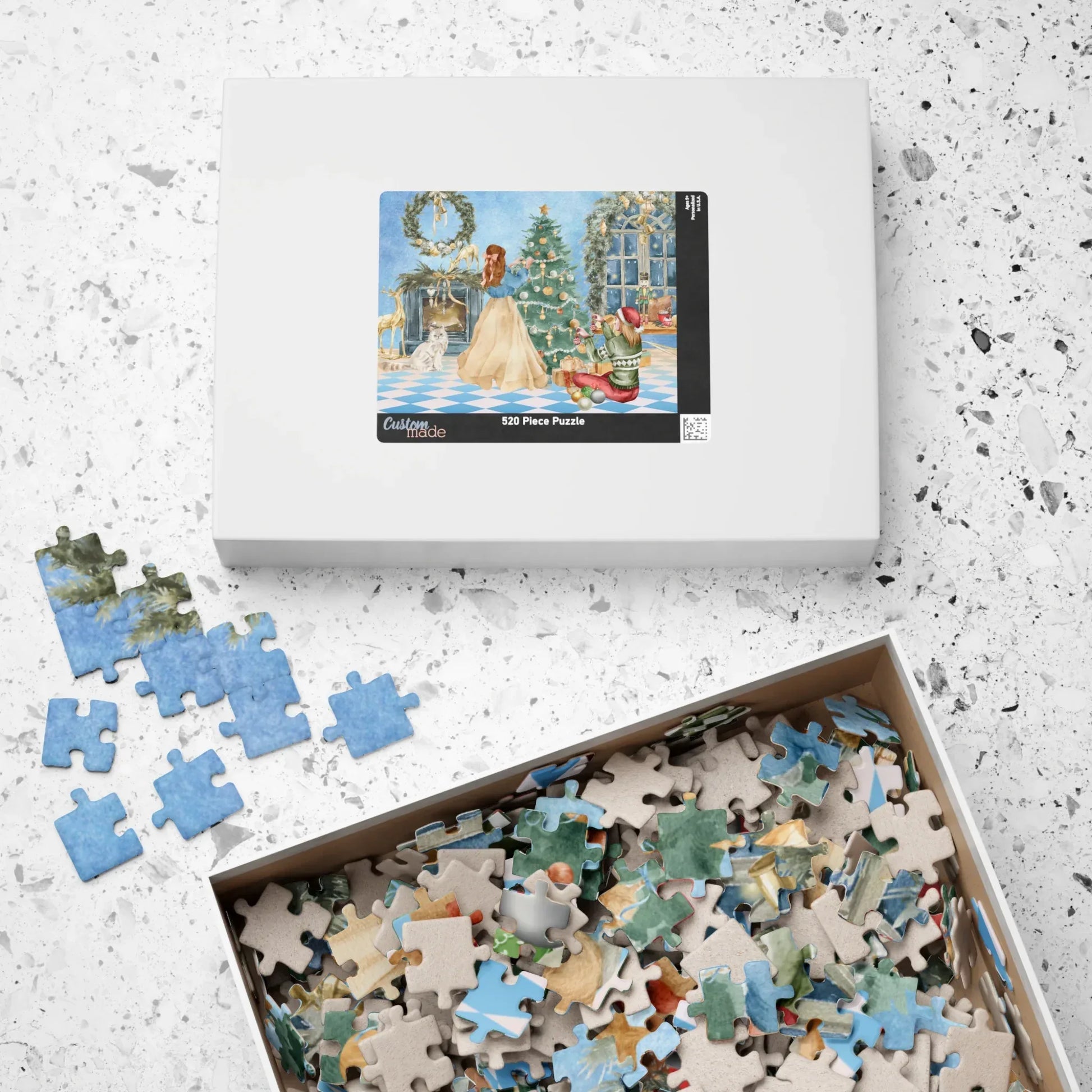 Christmas Morning Family Puzzle — Holiday Scene Jigsaw (110/252/520/1014 pcs) - The Dreamer's Bookshop.