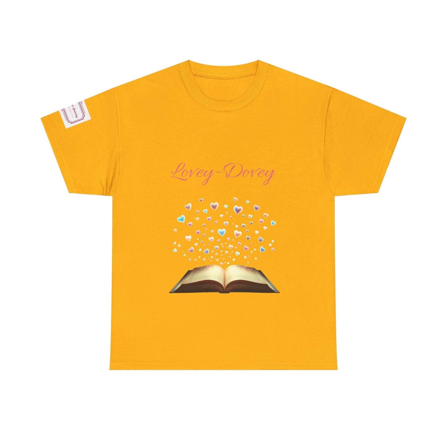 Lovey-Dovey - Unisex Heavy Cotton Tee - Sweet Romance - The Dreamer's Bookshop.
