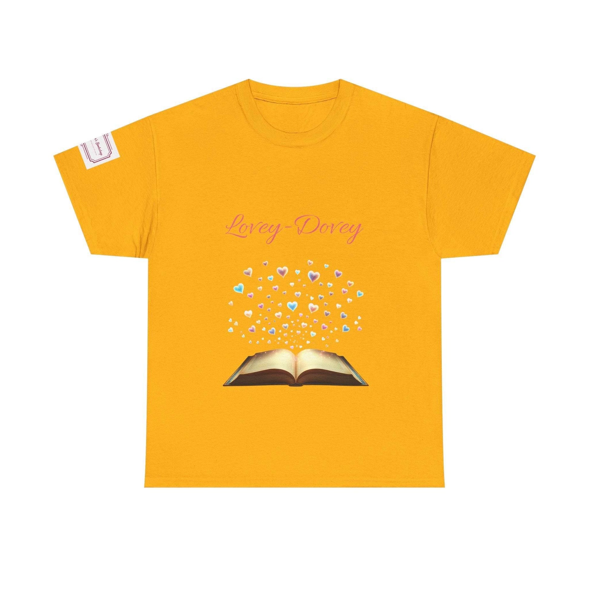 Lovey-Dovey - Unisex Heavy Cotton Tee - Sweet Romance - The Dreamer's Bookshop.