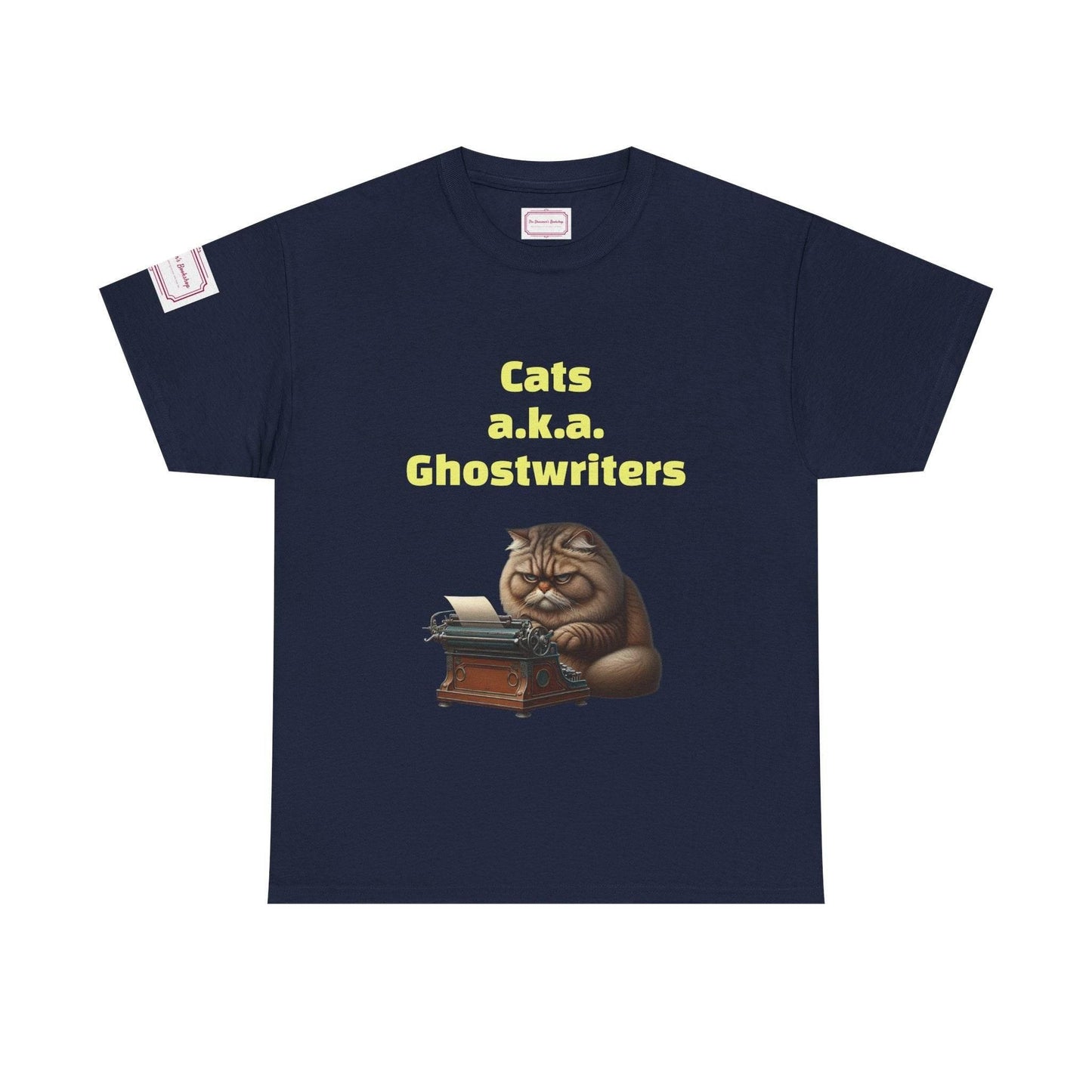 Cats Ghostwriters - Unisex Heavy Cotton Tee - Perfect for Book Lovers - The Dreamer's Bookshop.