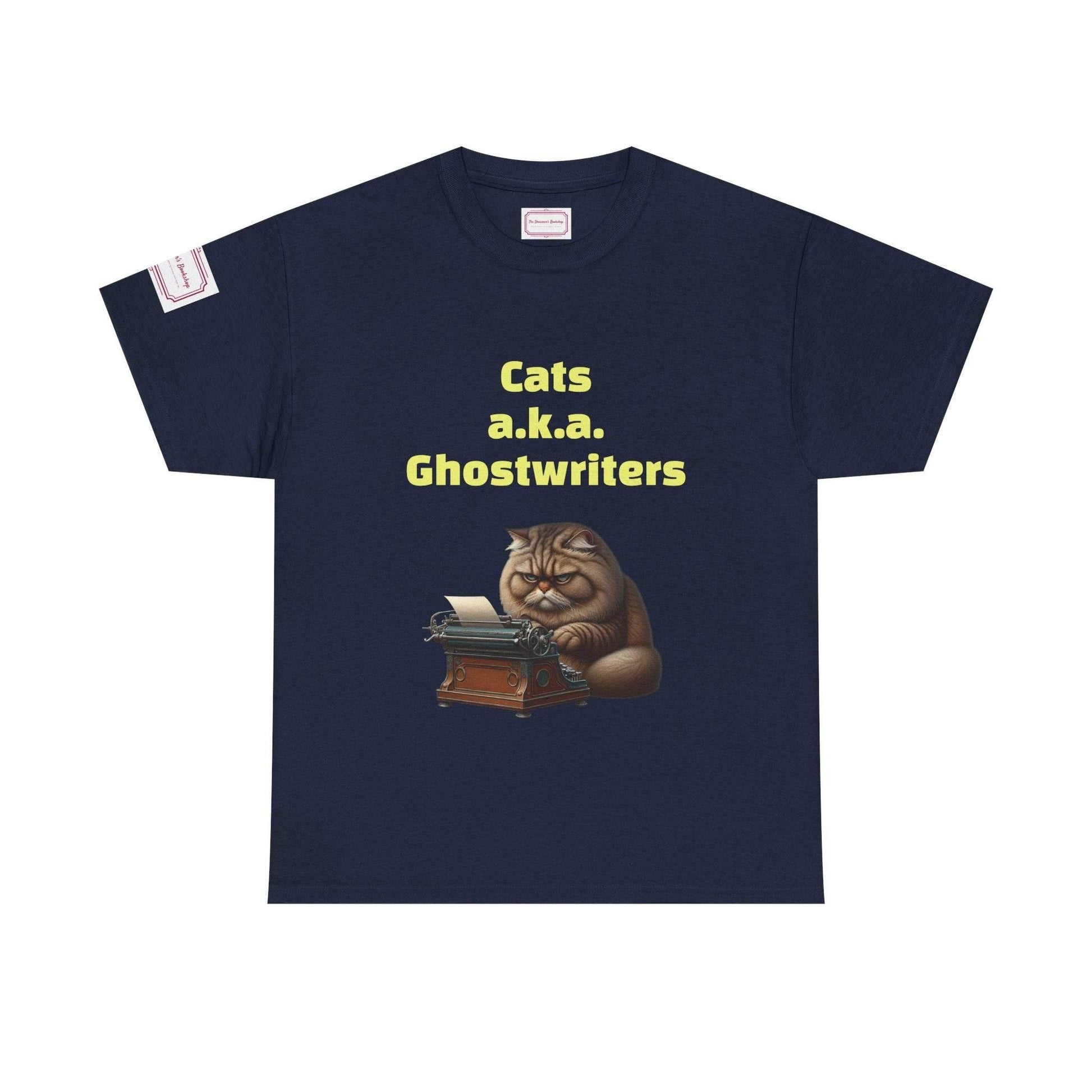 Cats Ghostwriters - Unisex Heavy Cotton Tee - Perfect for Book Lovers - The Dreamer's Bookshop.