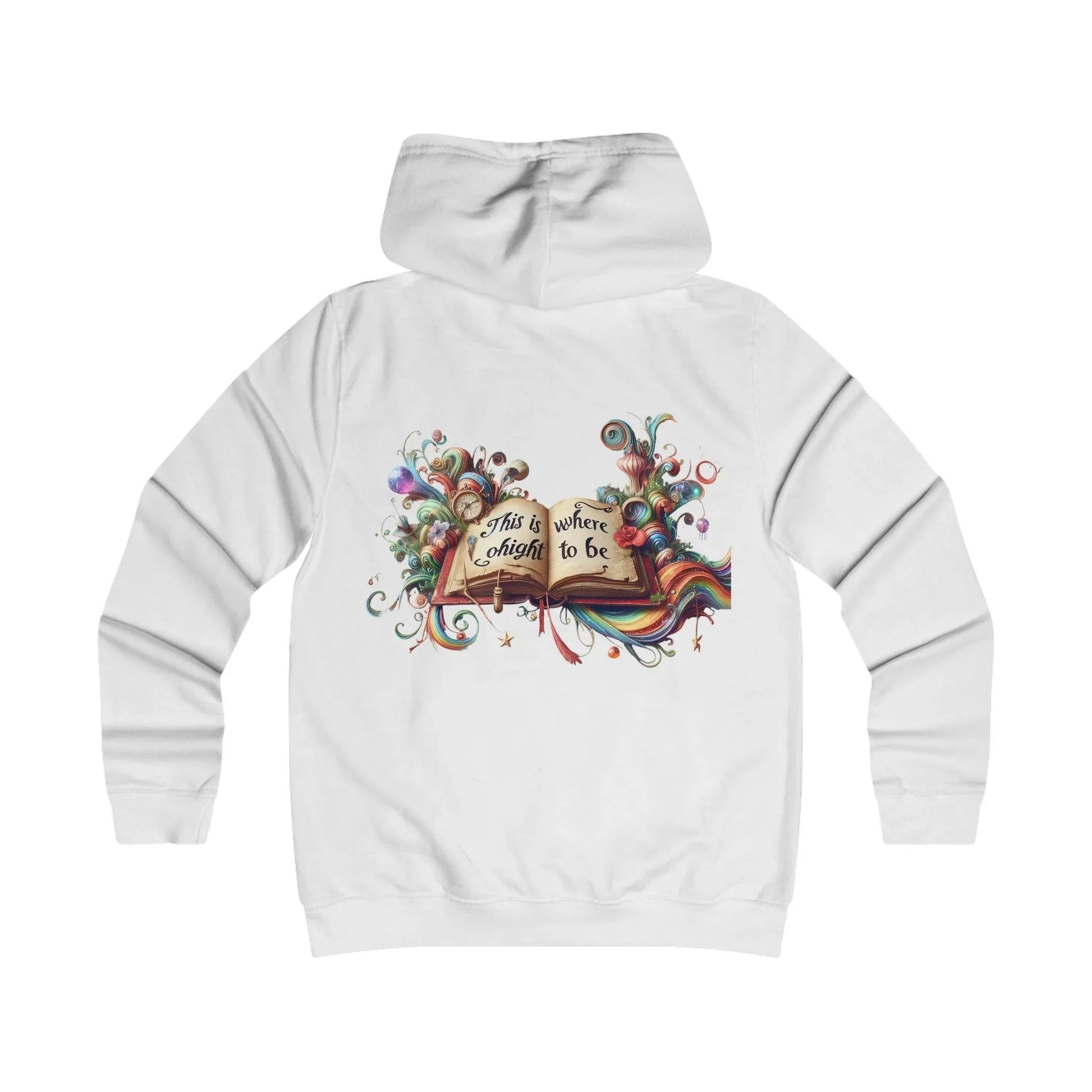 Girlie Heart & Dreams College Hoodie - Cozy Style for women - The Dreamer's Bookshop.
